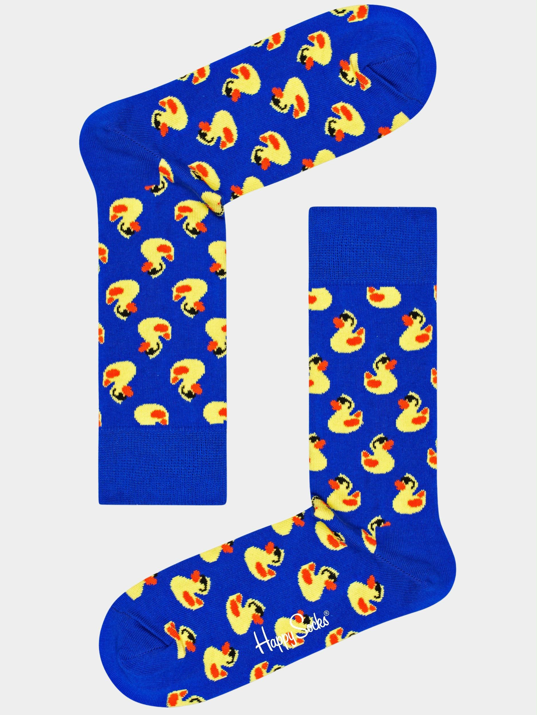 Happy Socks Sokken Blauw Rubber Duck RUD01/6500