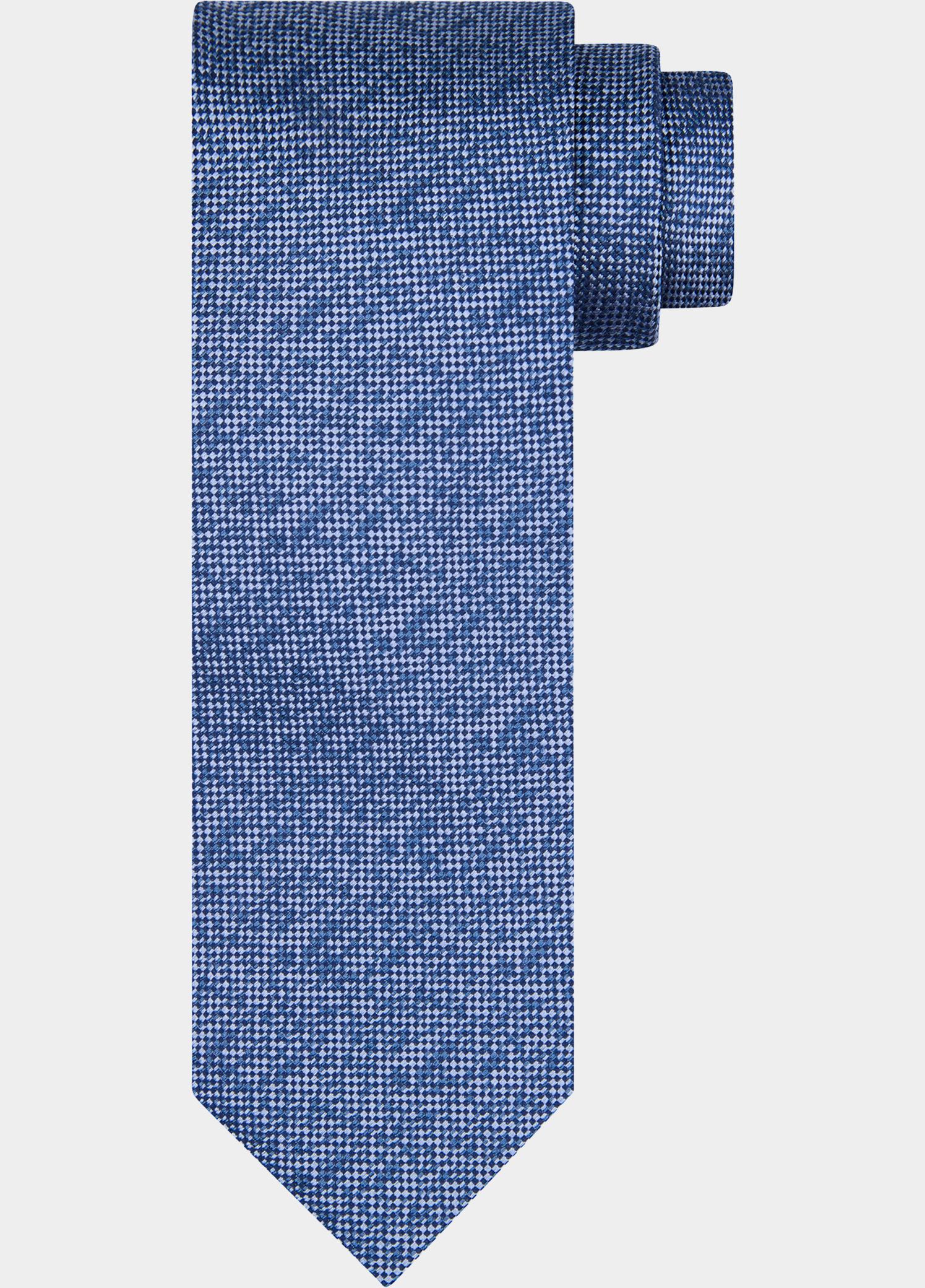 Profuomo Stropdas Blauw TIE SILK WOVEN NAVY PPWA30056/A