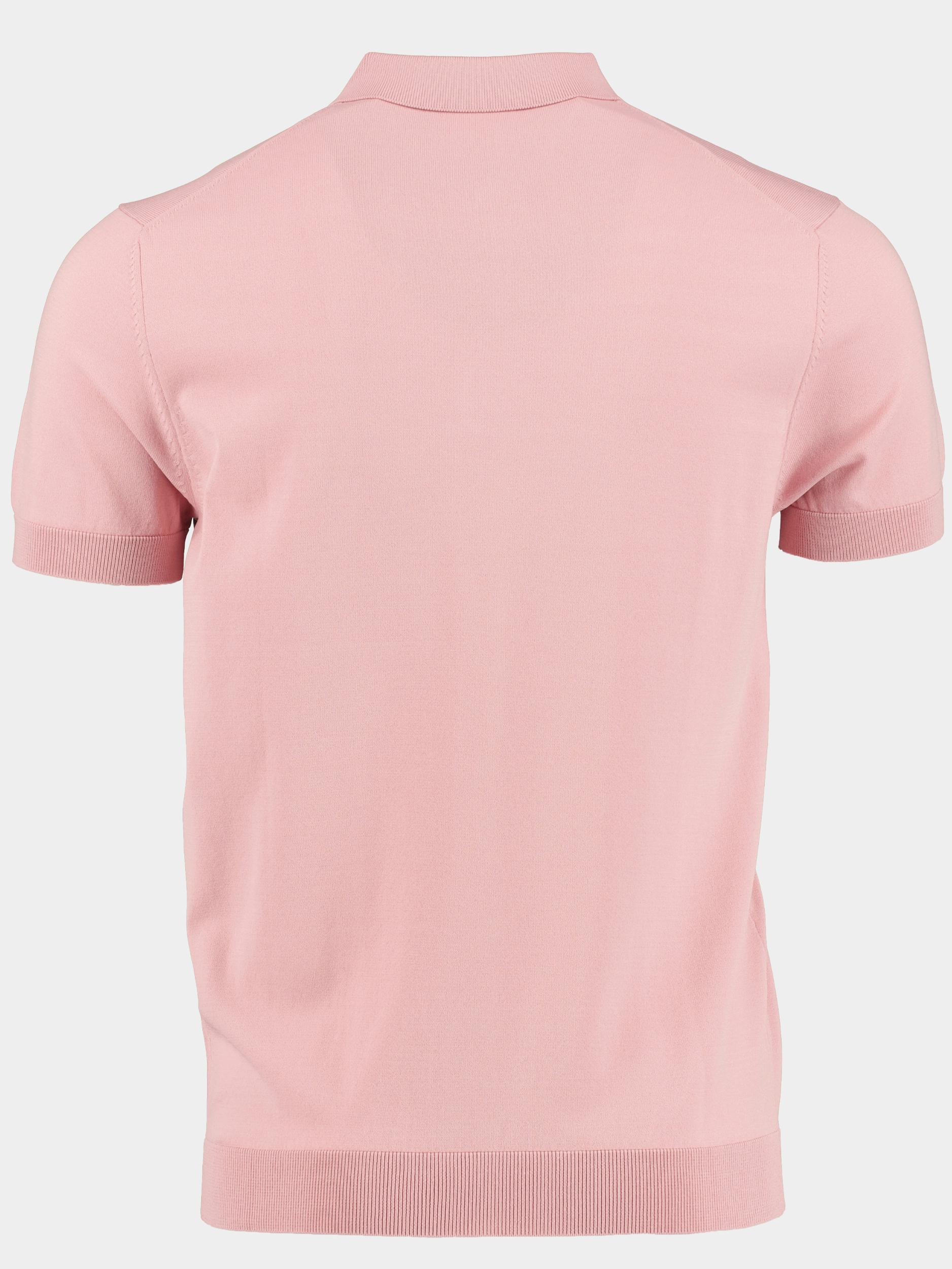 Born With Appetite Polo korte mouw Roze Dan Polo Zip Stretch Knit 23108DA31/737 blush