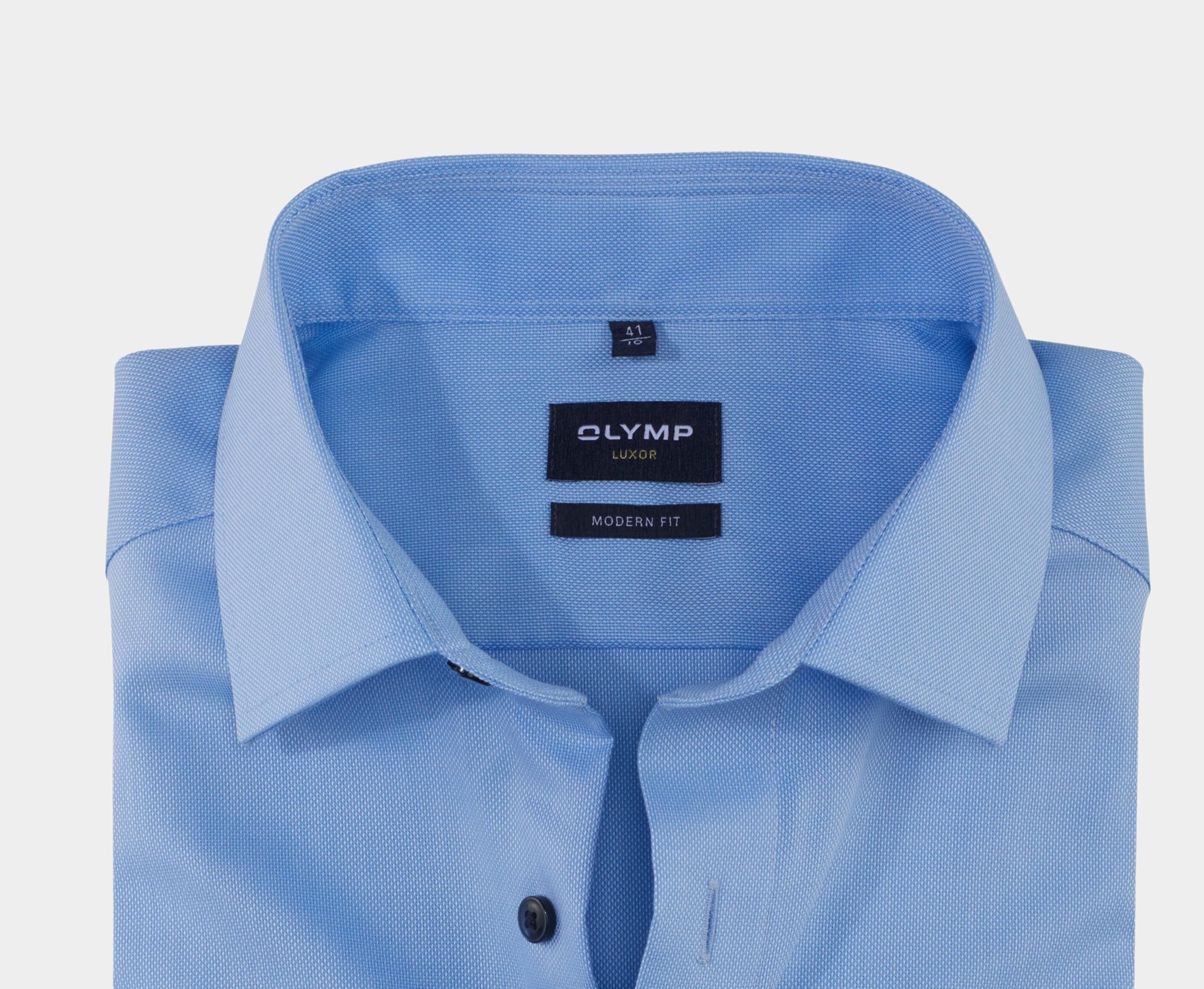 Olymp Business hemd lange mouw Blauw 1204/54 Hemden 120454/11