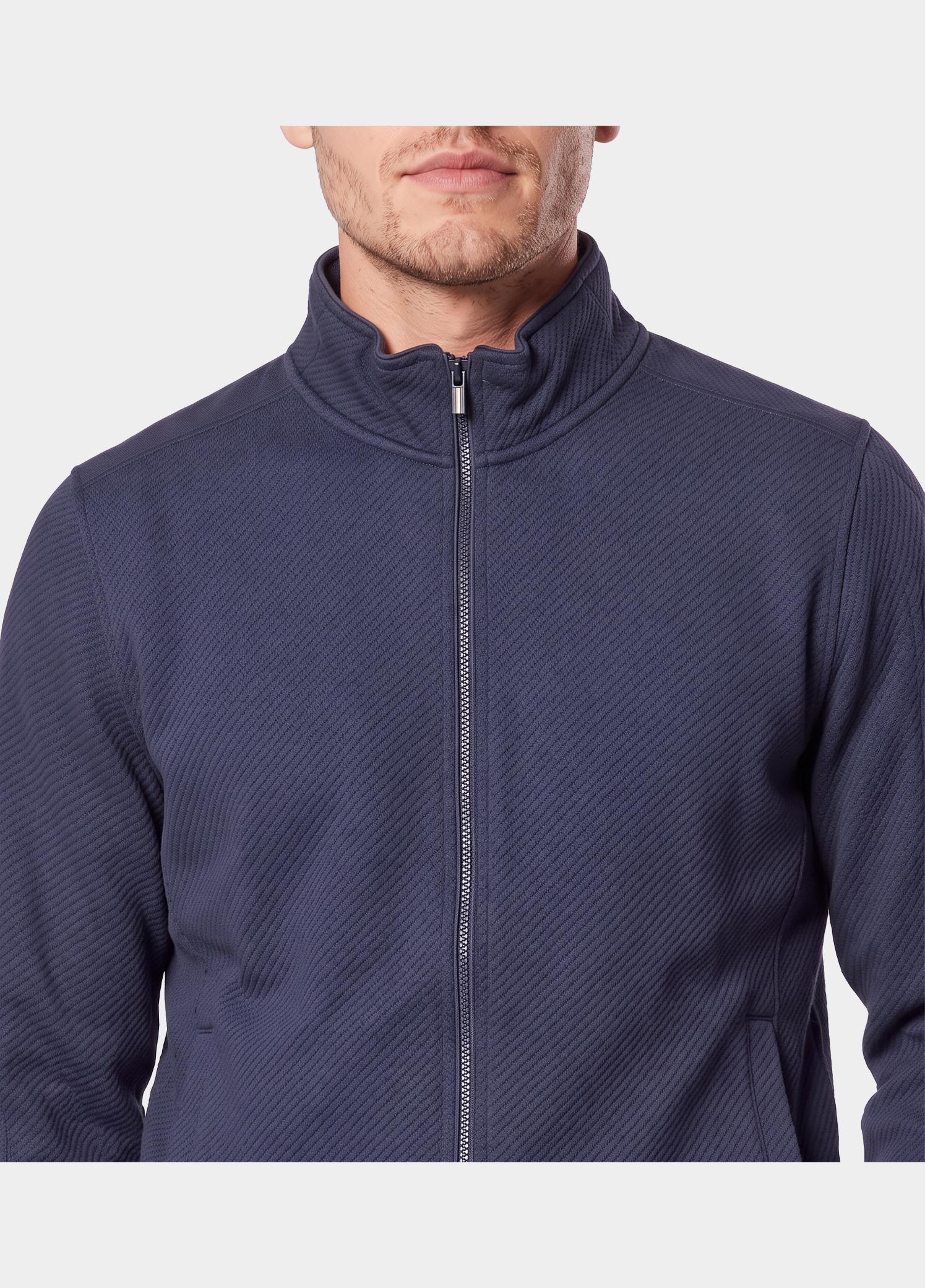 Baileys sweatvest heren Blauw Sleeve Pocket, Diagonal Struc 622220/60