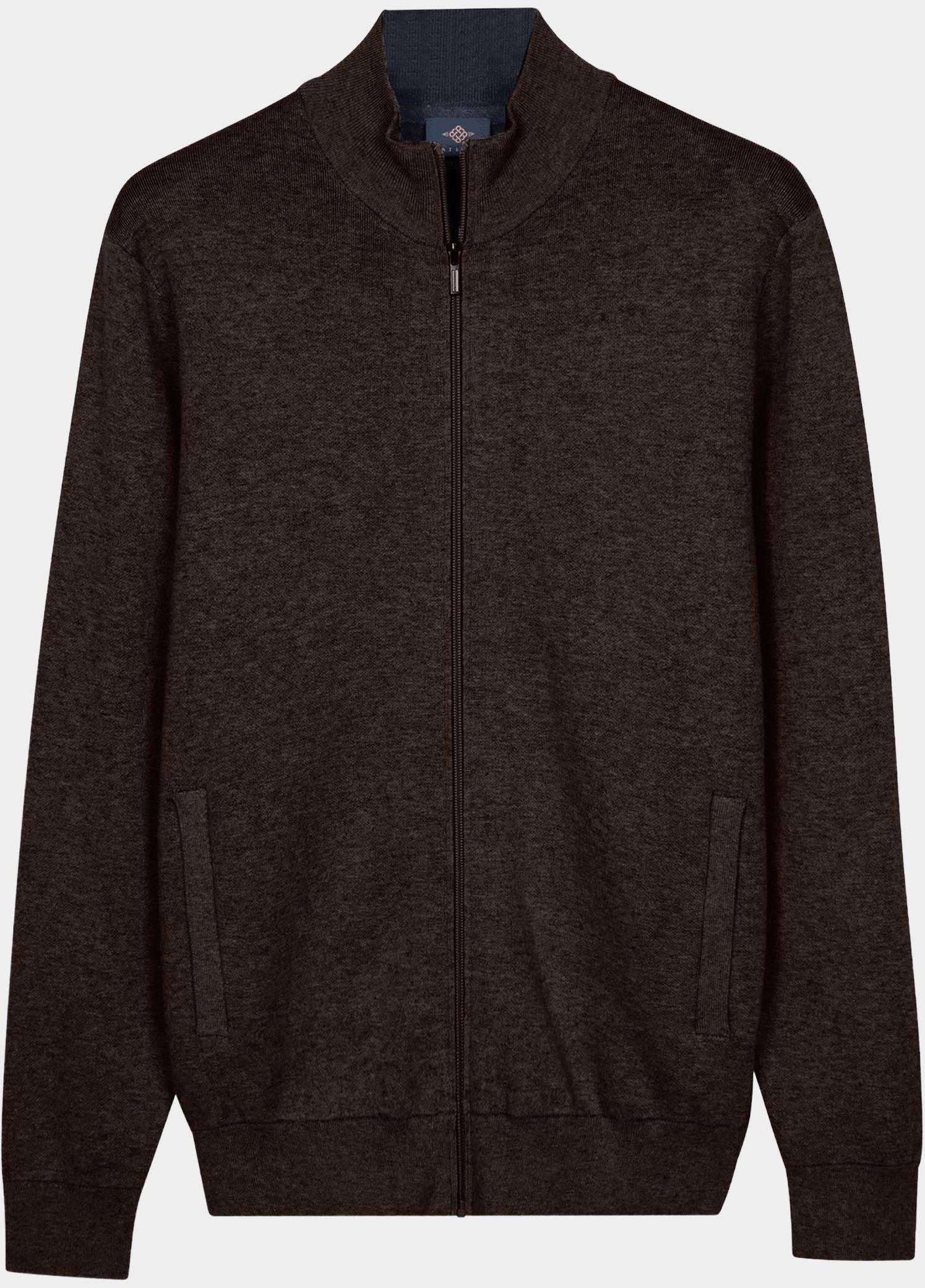 Baileys Vest heren Bruin Cardigan Zip  14gg 622099/895