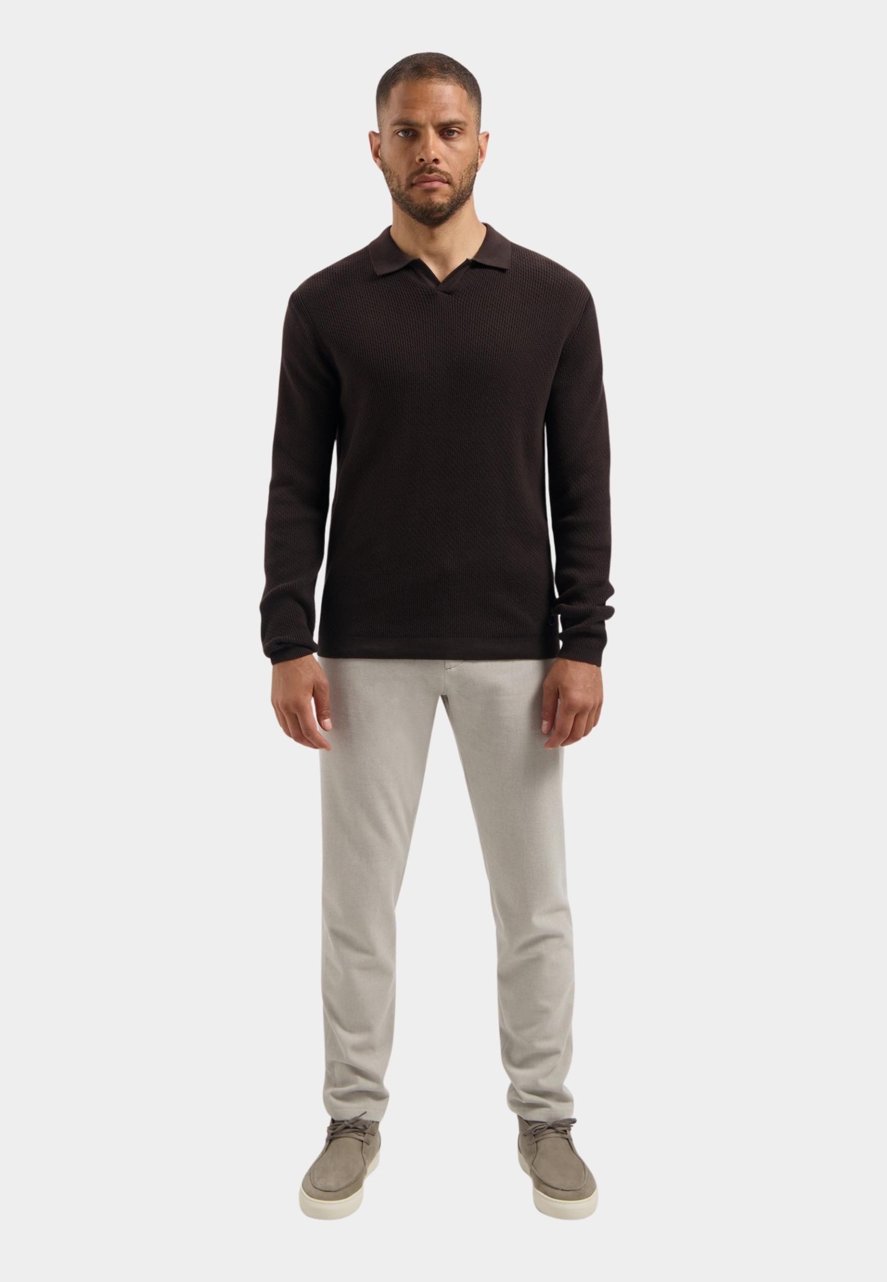 Dstrezzed Polo lange mouw Bruin Kostas Longsleeve Polo 405934/799