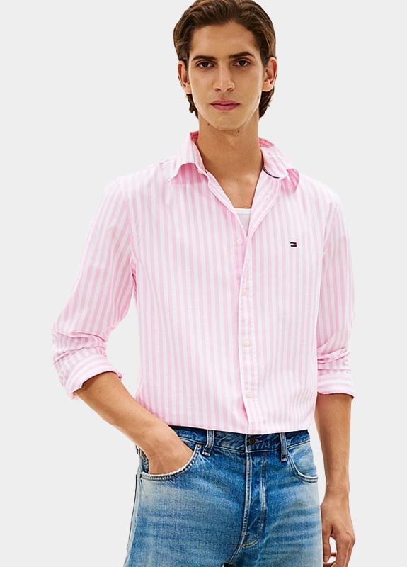 Tommy Hilfiger Casual hemd lange mouw Roze FLEX POPLIN CLASSIC STP RF SH MW0MW42440/0D1