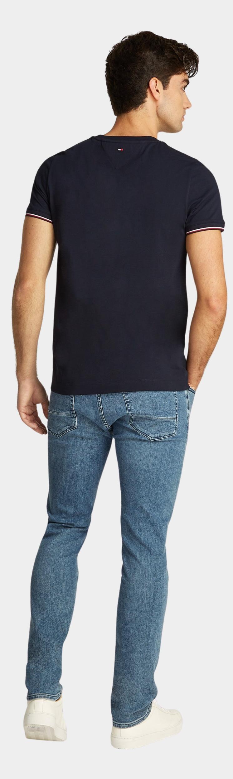 Tommy Hilfiger T-shirt korte mouw Blauw Tommy Logo Tipped MW0MW32584/DW5