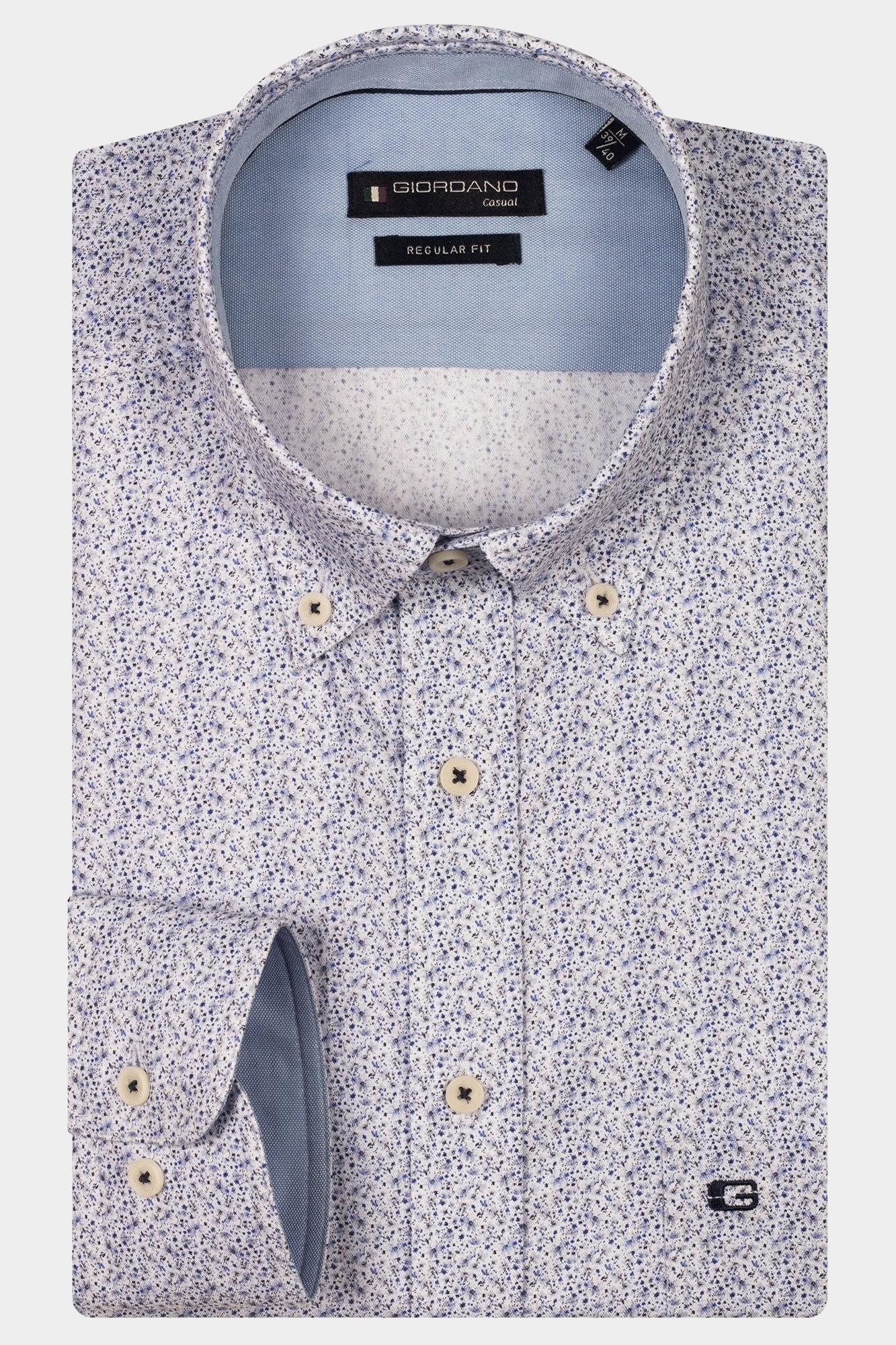 Giordano Casual hemd korte mouw Blauw League short sleeve button do 516050/60