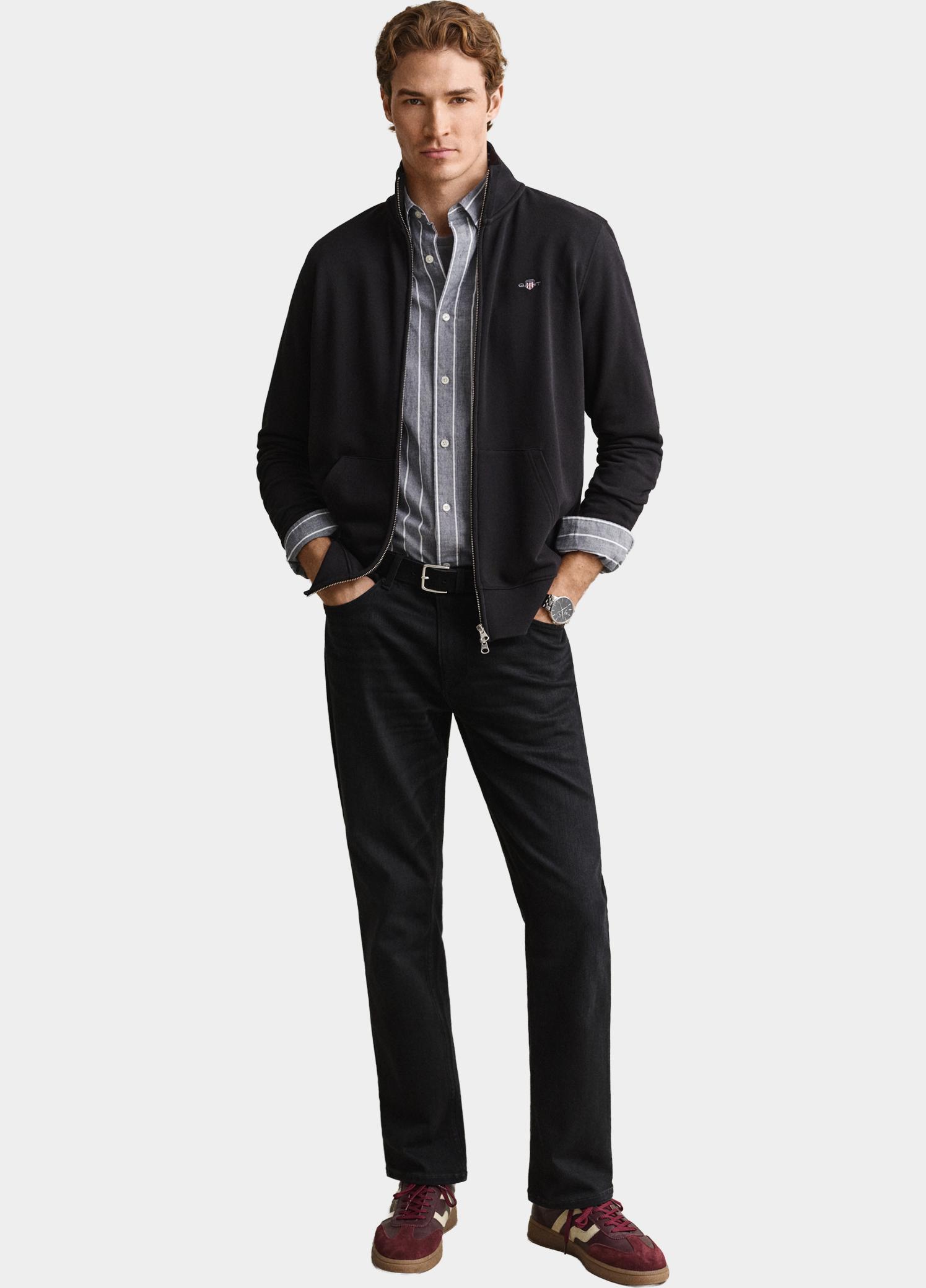 Gant Overhemd heren Blauw Mélange poplin overhemd met st 3262005/901