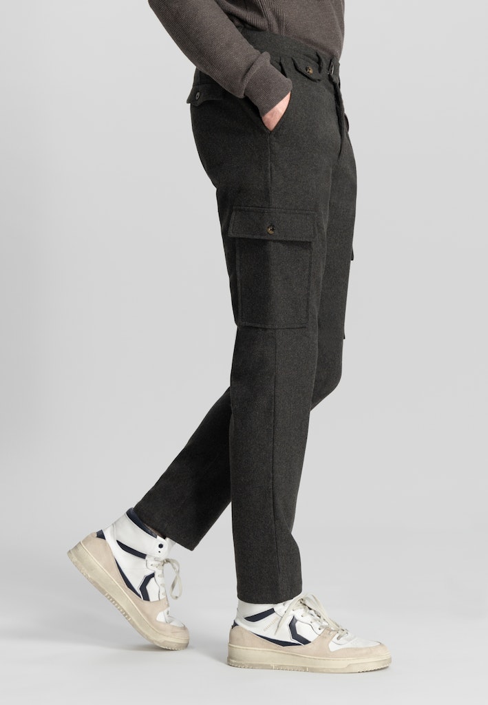 Dstrezzed Katoenen Broek Zwart DS_Marlon Wool Combat 501778/995