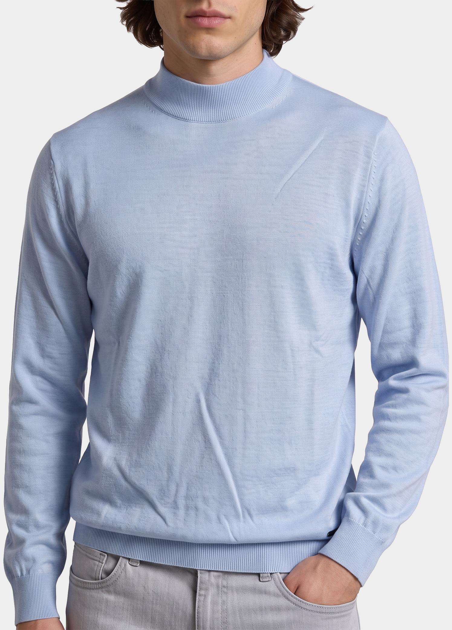 Born With Appetite Turtle neck Blauw Berry Pullover Mockneck Merin BWA00005BE35/4003