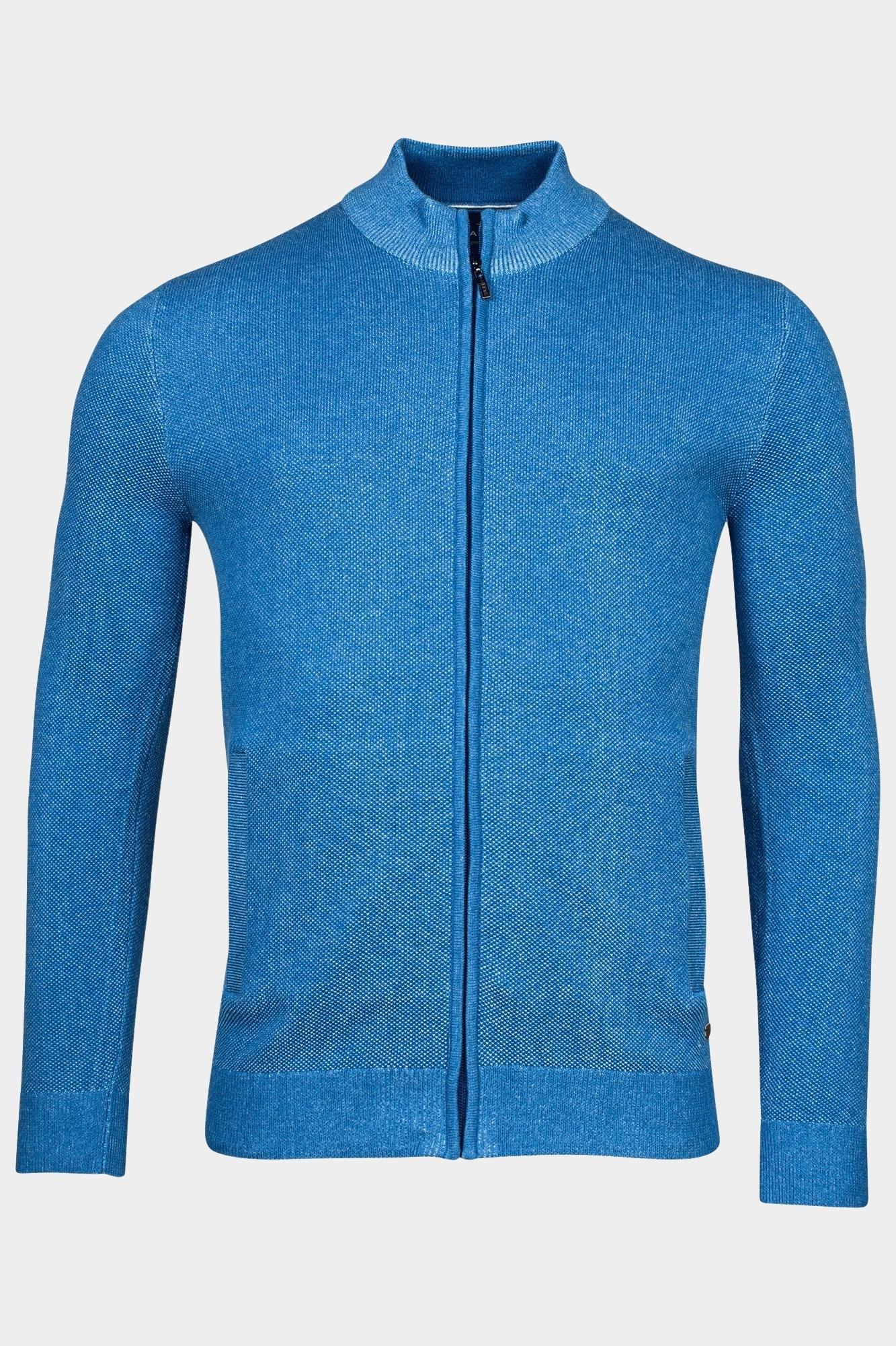 Baileys Vest Blauw Cardigan Zip  12gg, body&slee 412010/665
