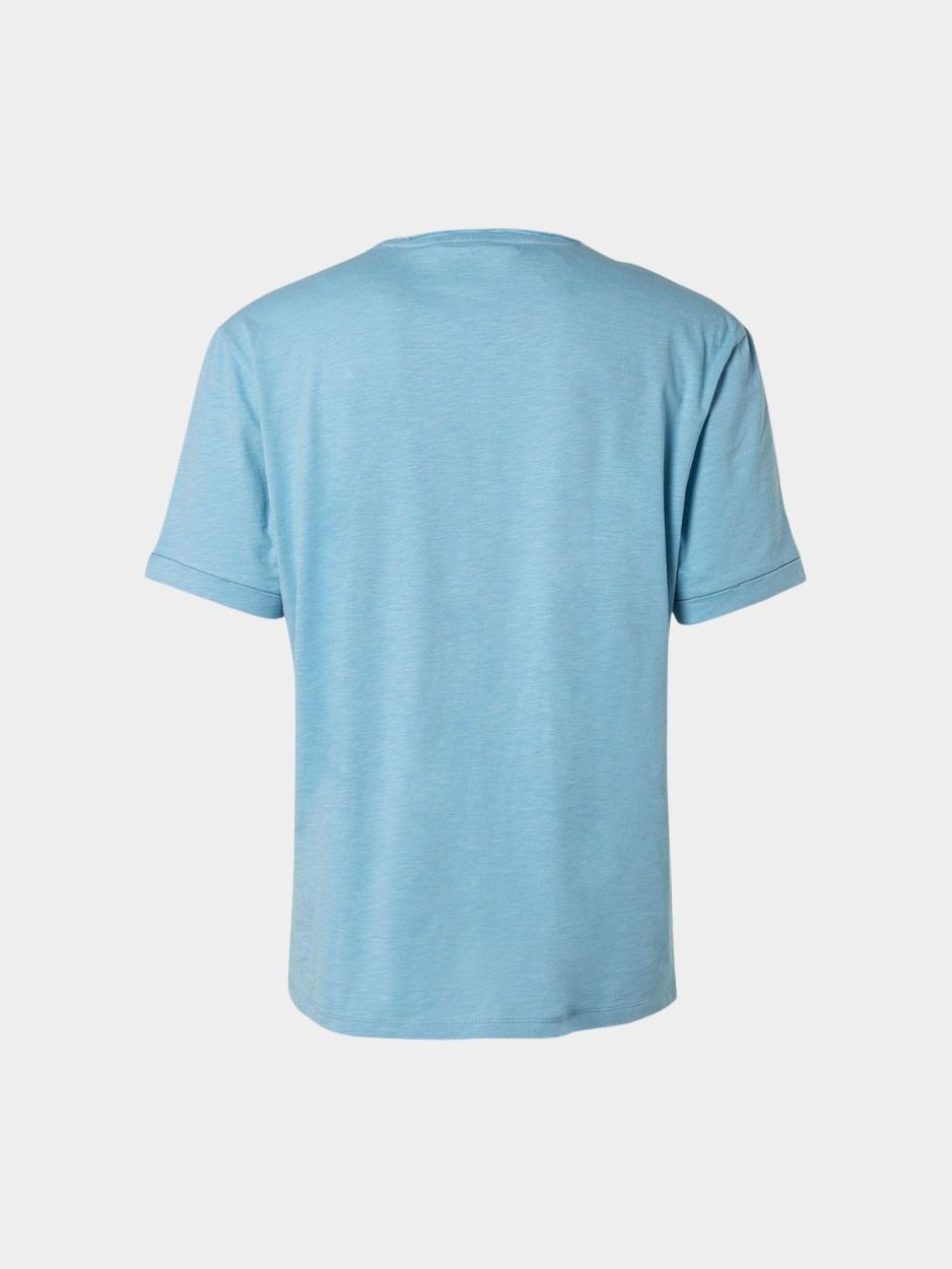 No Excess T-shirt korte mouw Blauw T-Shirt Crewneck Slub Respons 19340202SN/128