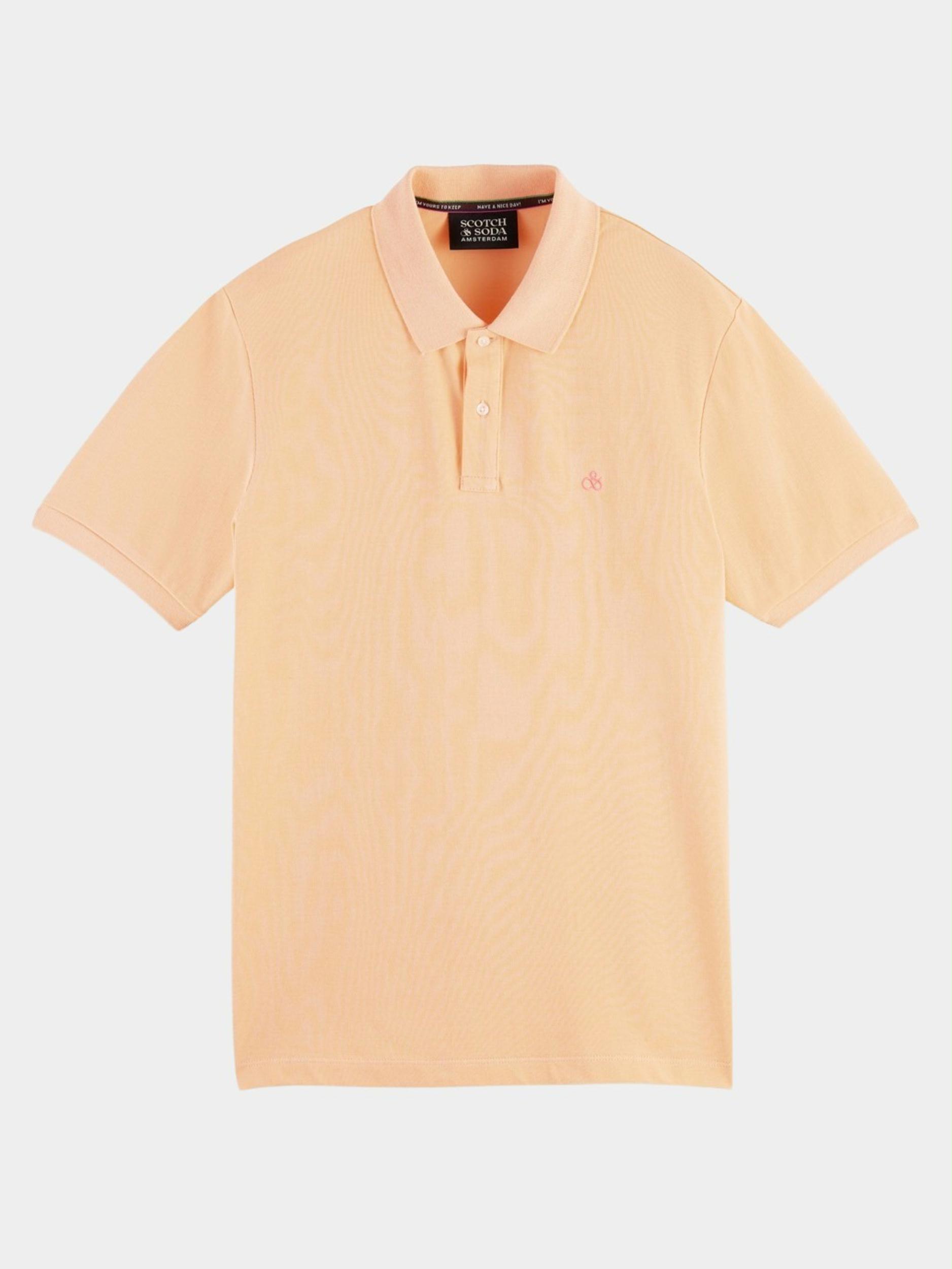 Scotch & Soda Polo korte mouw Roze Classic pique polo in Organic 166080/1199