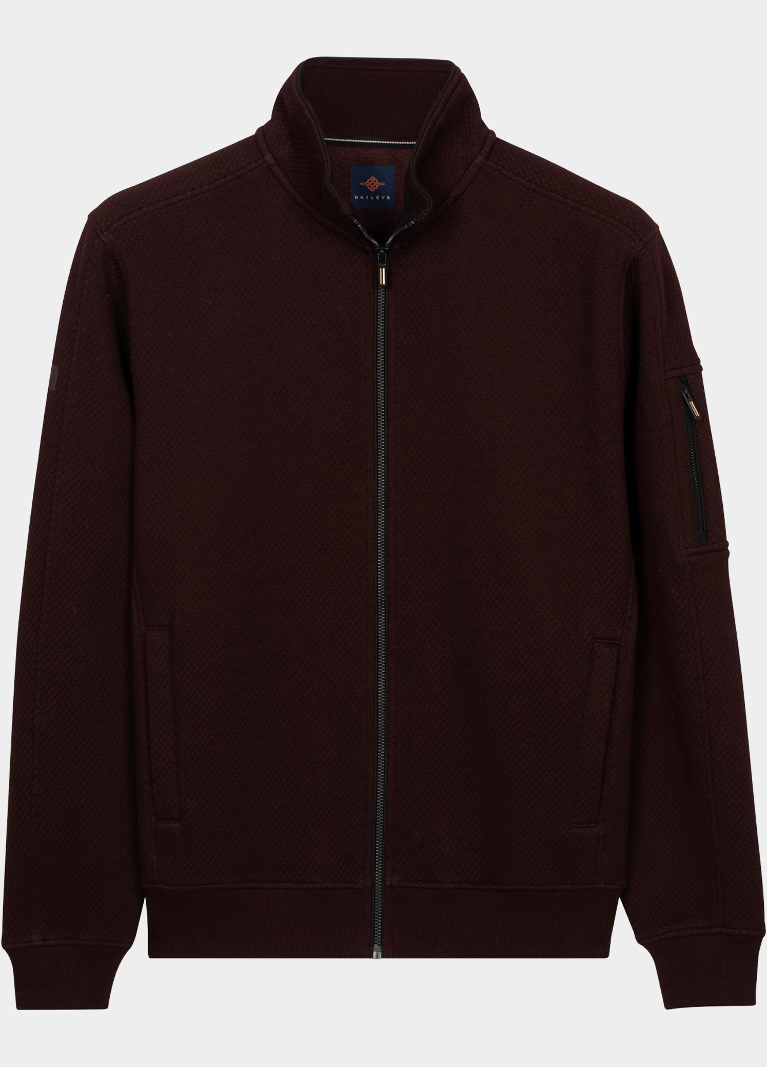 Baileys sweatvest heren Paars Sleeve Pocket, Diagonal Struc 622220/49