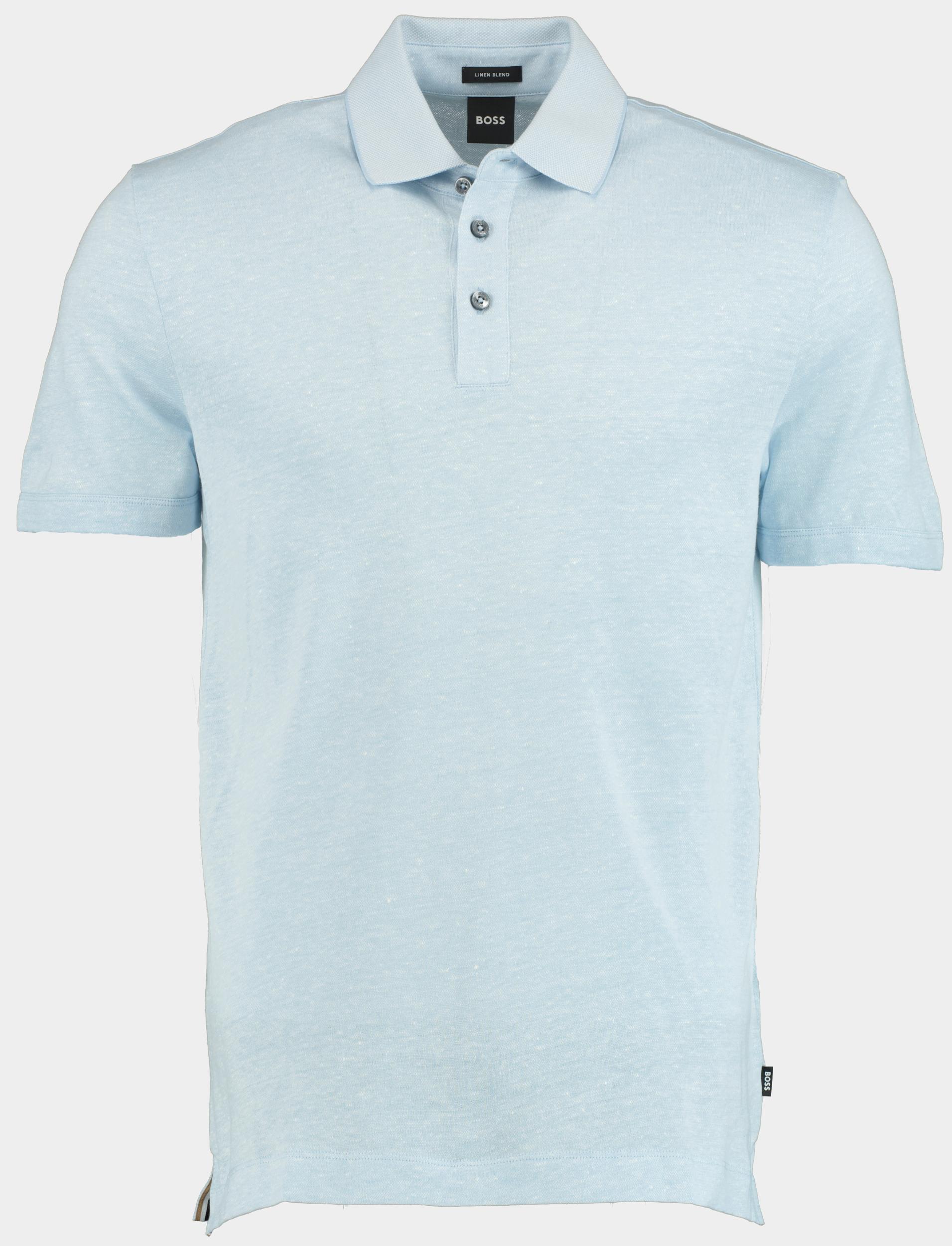 BOSS Black Polo korte mouw Blauw H-Press 28 10271433 01 50537501/450