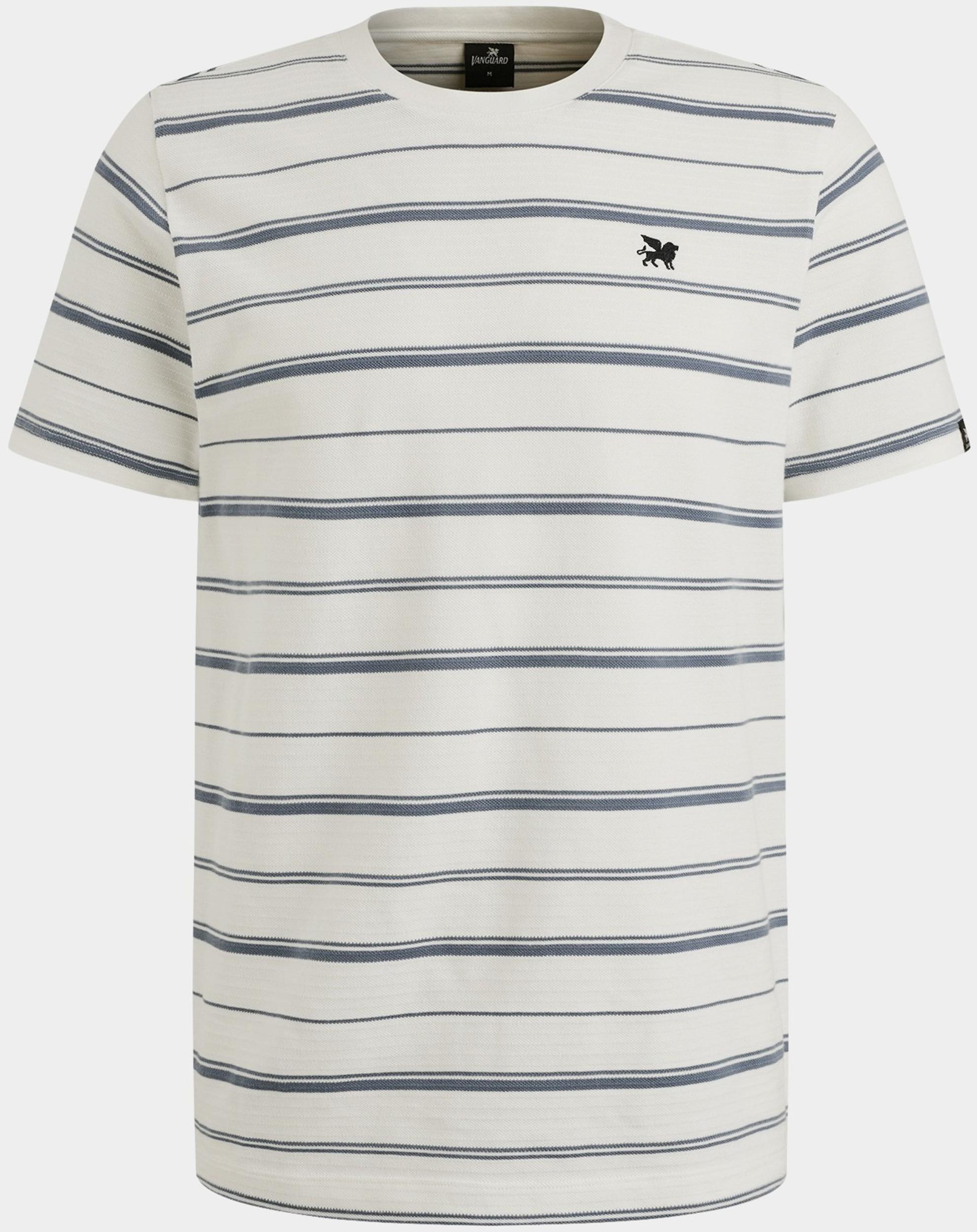 Vanguard T-shirt korte mouw Wit Short sleeve r-neck pique tex VTSS2505551/7004