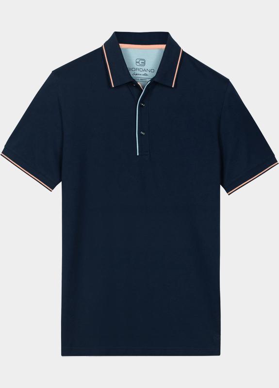 Giordano Polo heren Blauw Torino Short Sleeve Polo Two- 616552/69