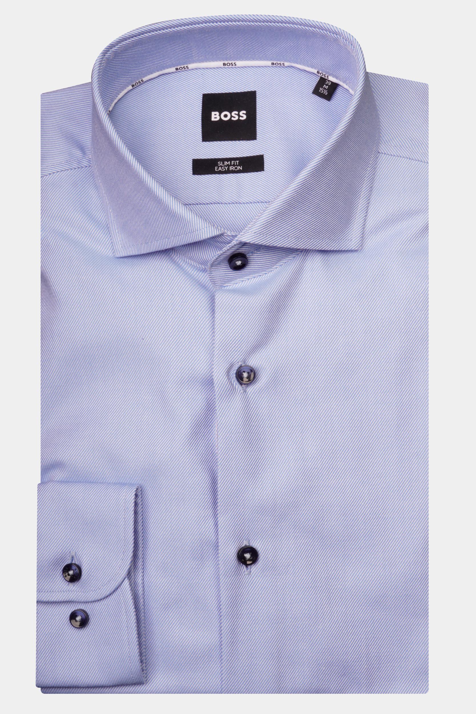 BOSS Black Business hemd lange mouw Blauw H-HANK-spread-C6-233 10242063 50496434/450