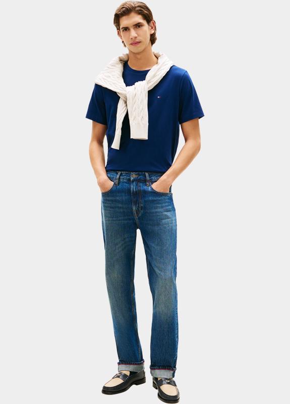 Tommy Hilfiger T-shirt korte mouw Blauw ESS SEASONAL REG FIT SOLID TE MW0MW39995/DCC