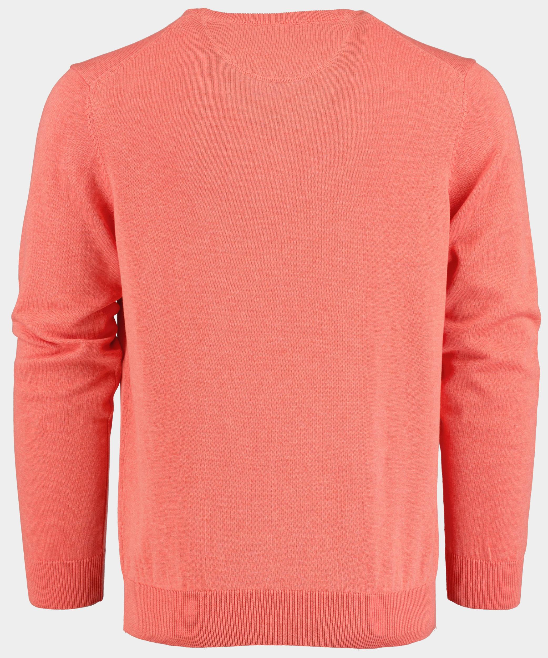 Bos Pullover Rood Cotton Regular Fit koraalrood 518100CCT-13/325