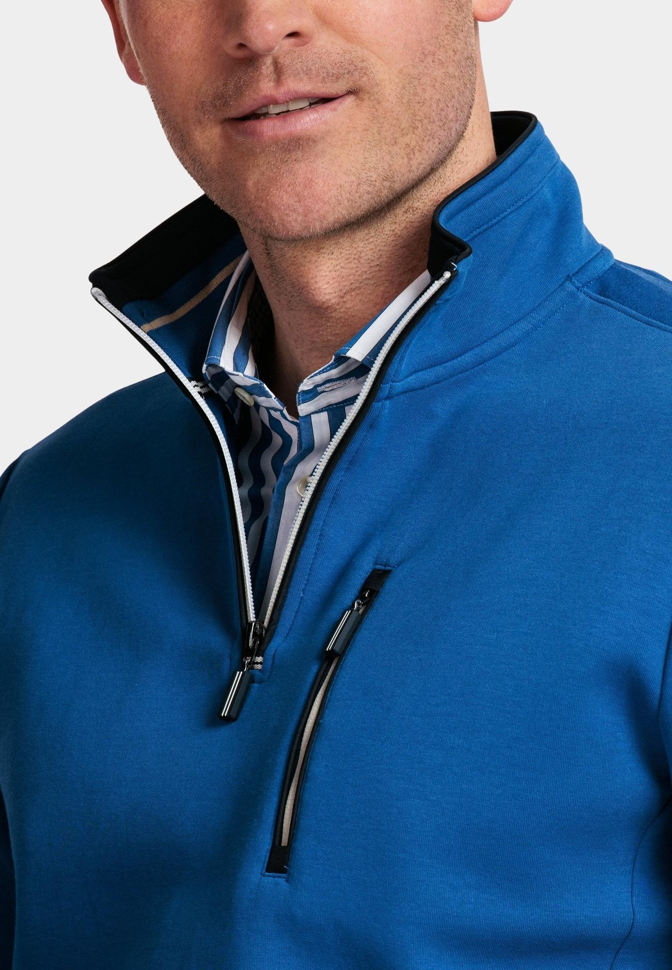 Baileys Half Zip Blauw Sweatshirt 1/2 zip Doubleface 413132/68