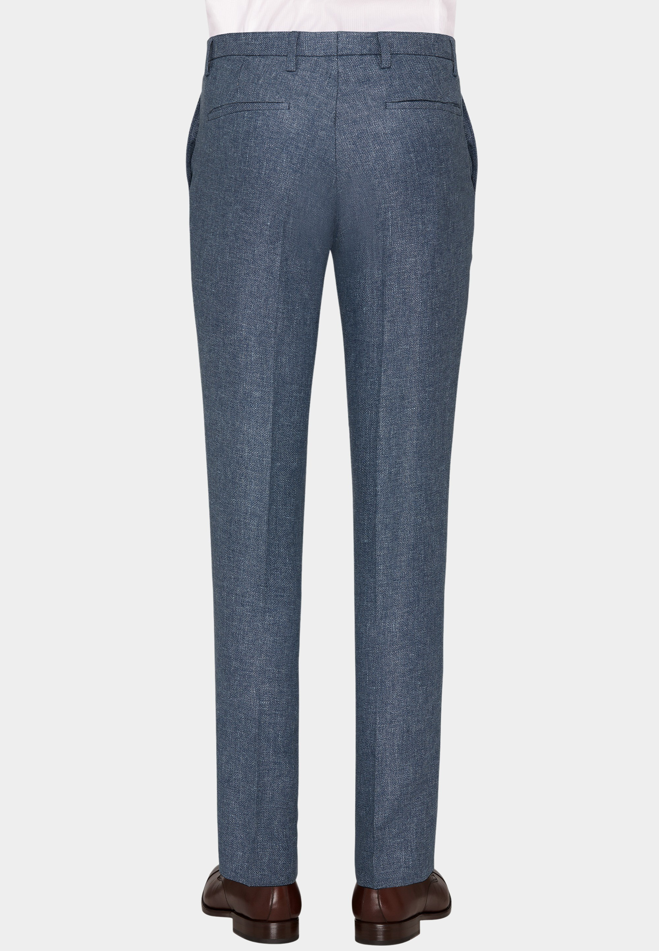 Club of Gents Pantalon Mix & Match Blauw blauwe linnenmix pantalon 11.071N0 / 230053 CG Paco/62