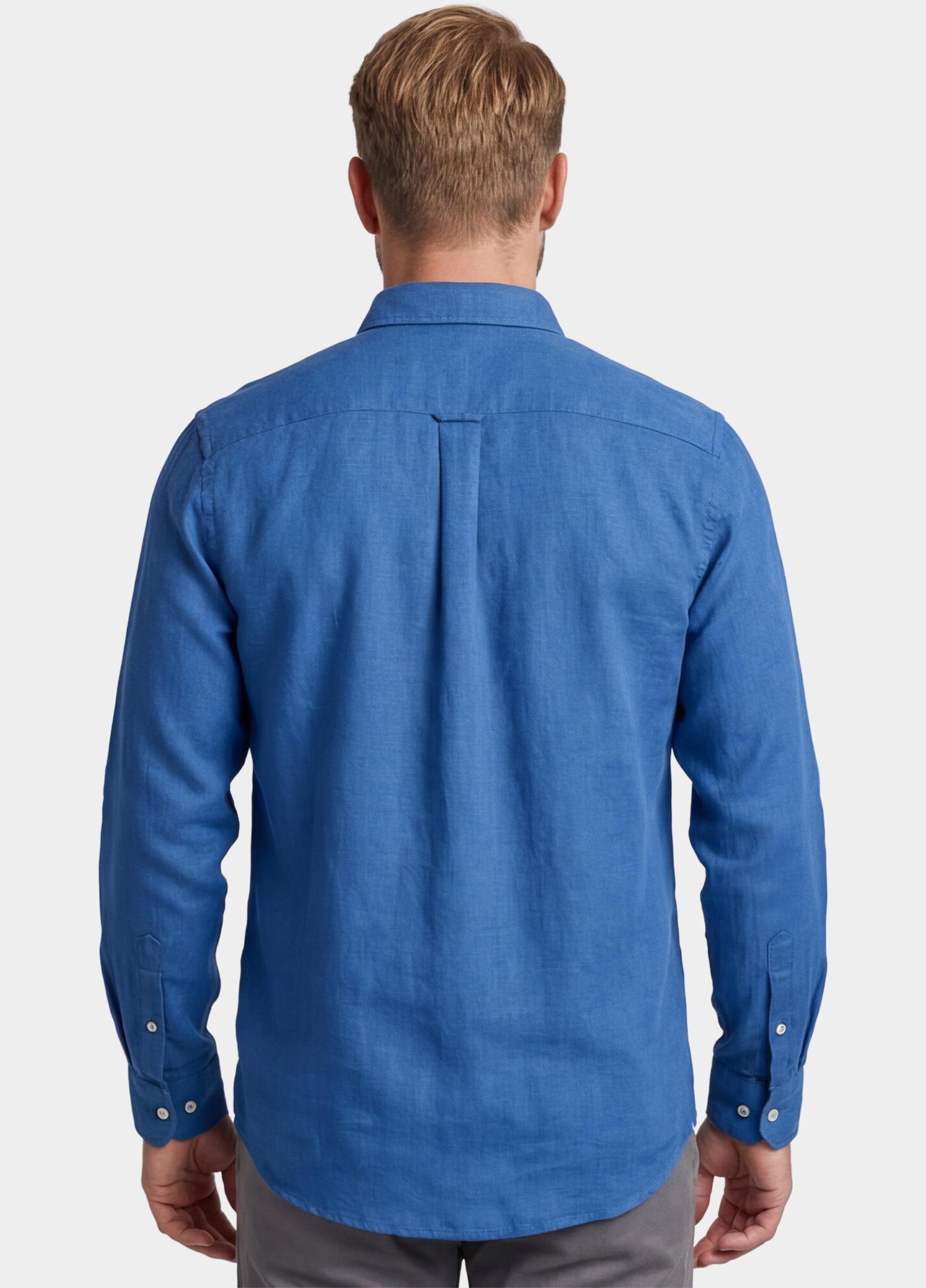 Giordano Overhemd heren Blauw Ivy Long Sleeve Button Down S 617009/63