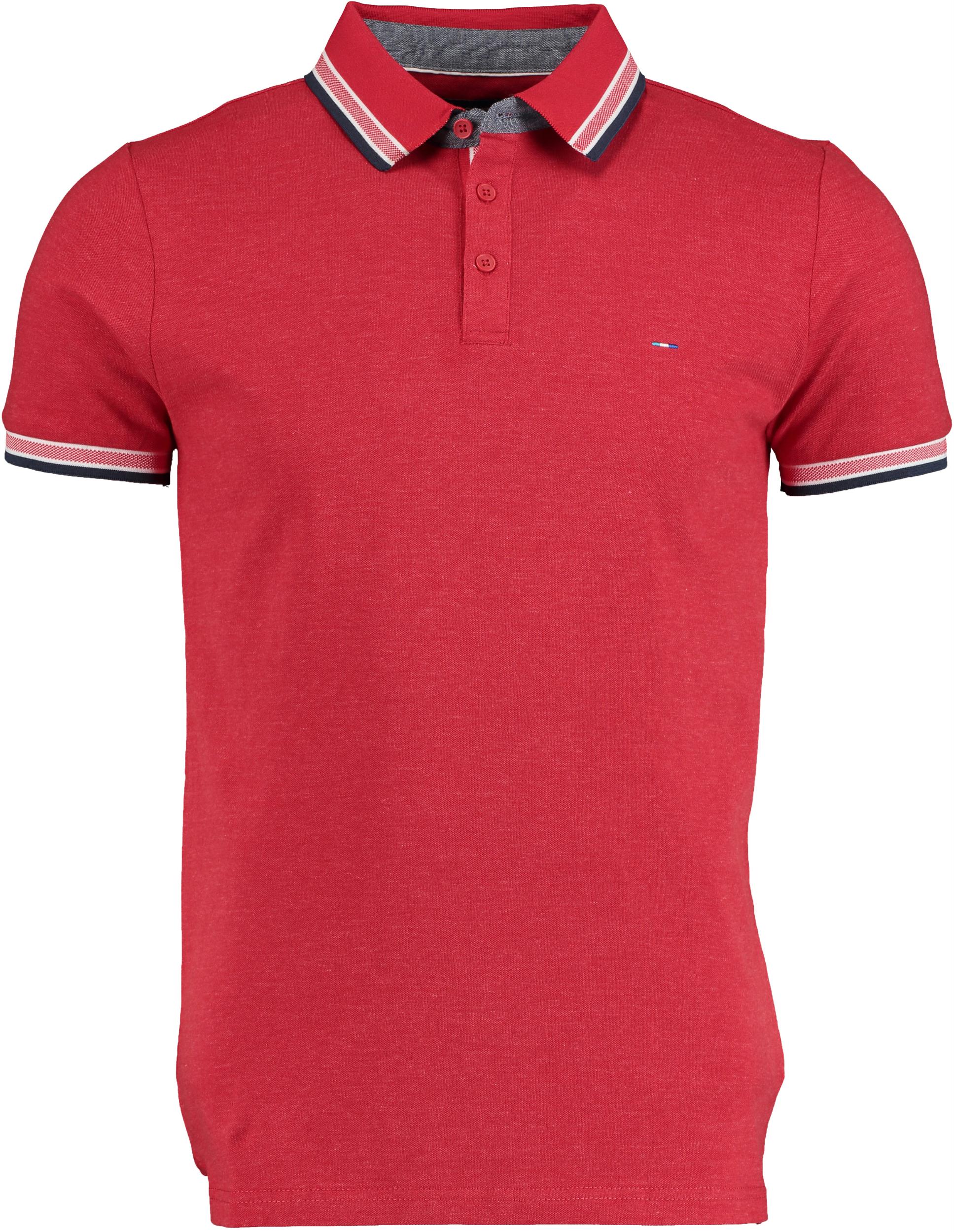 Bos Bright Blue Polo korte mouw Rood Brick Polo Fine Pique Effect 21108BR29BO/600 red