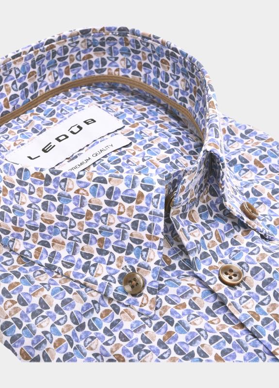 Ledub Business hemd korte mouw Blauw  0143296/140-645-000