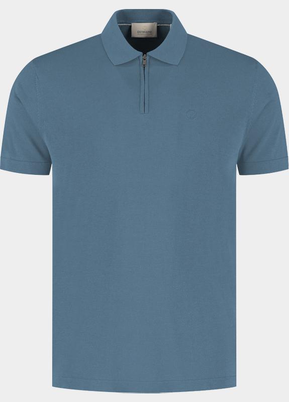 Dstrezzed Polo heren Blauw DS_Dorian Zip Polo 420062/621