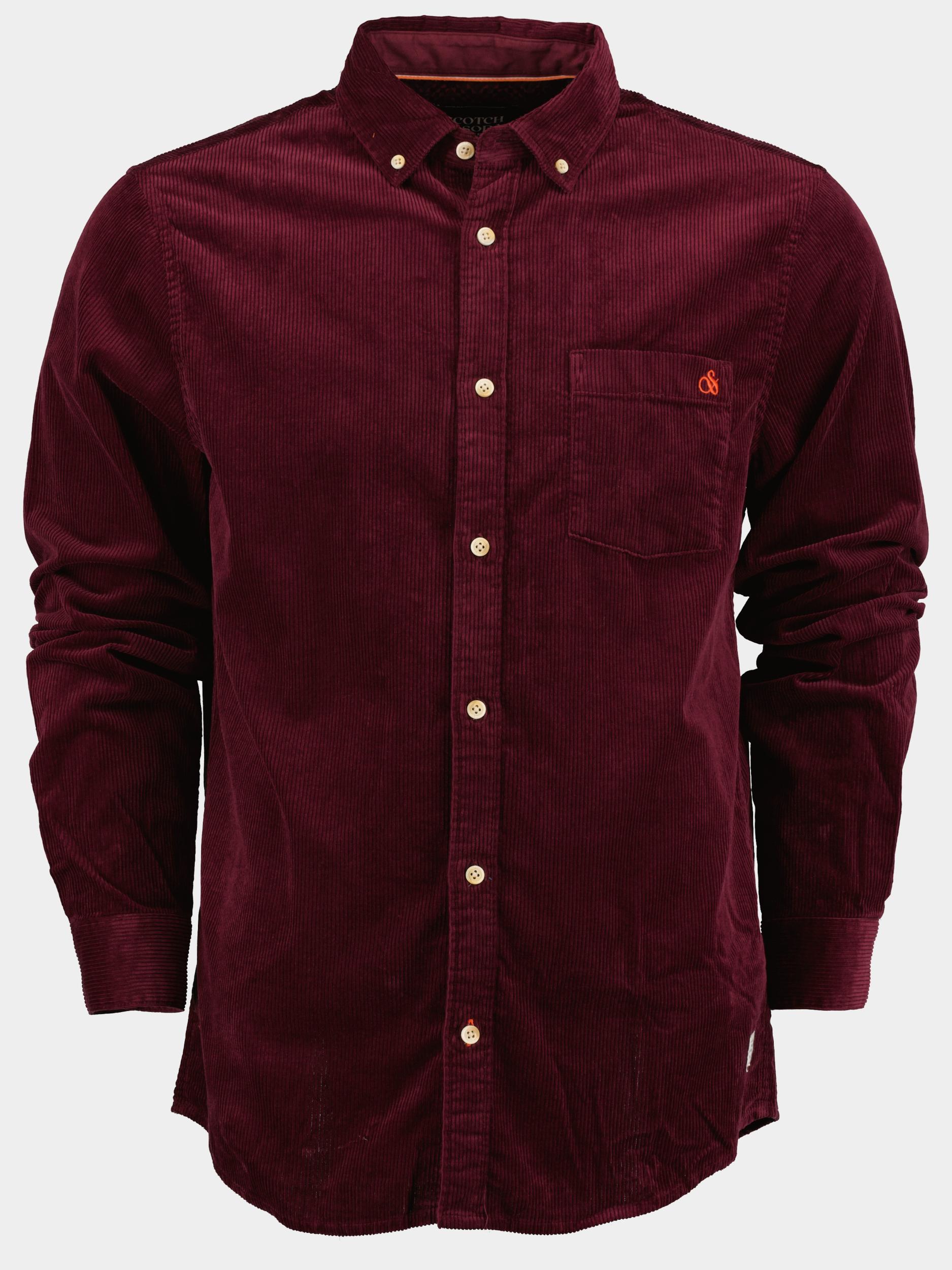 Scotch & Soda Casual hemd lange mouw Paars Essential Corduroy 174525/6637