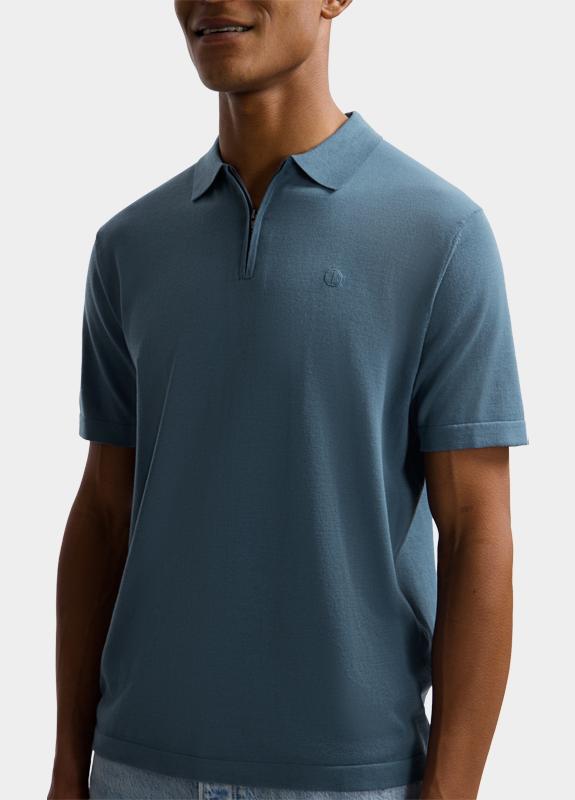 Dstrezzed Polo heren Blauw DS_Dorian Zip Polo 420062/621
