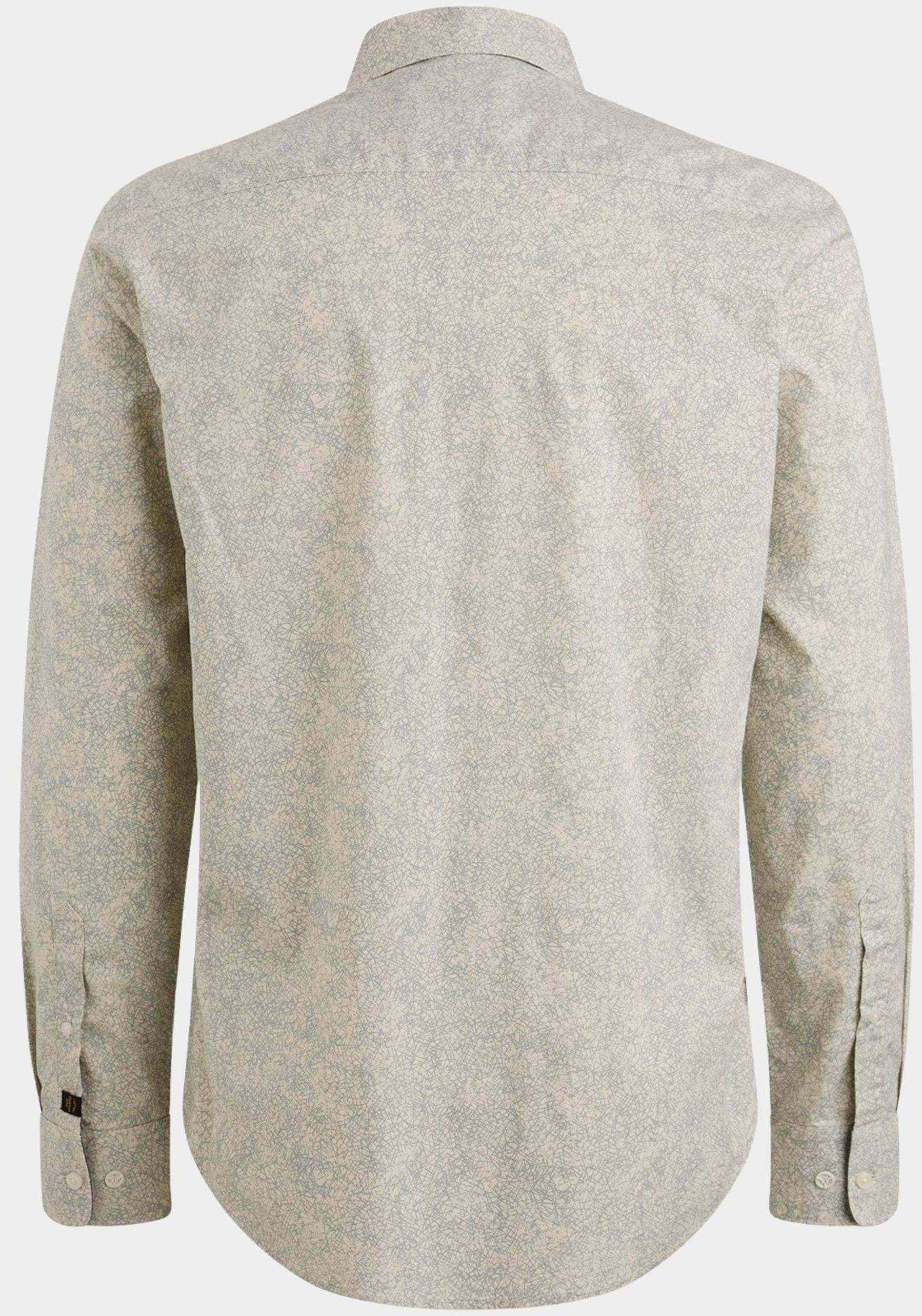 PME Legend Casual hemd lange mouw Groen LONG SLEEVE SHIRT Print on Ct PSI2508211/7011