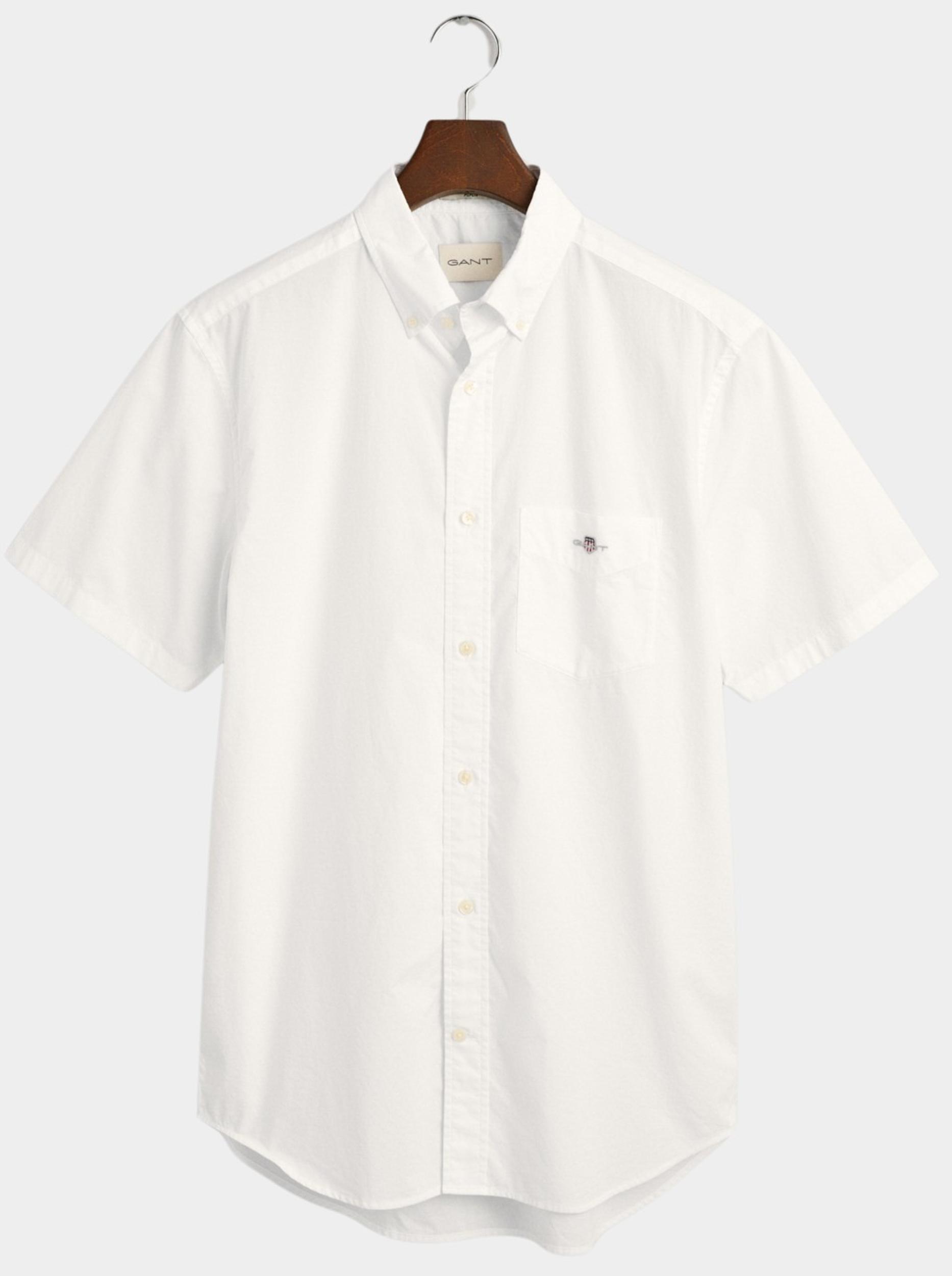 Gant Casual hemd korte mouw Wit Poplin SS Shirt 3000101/110