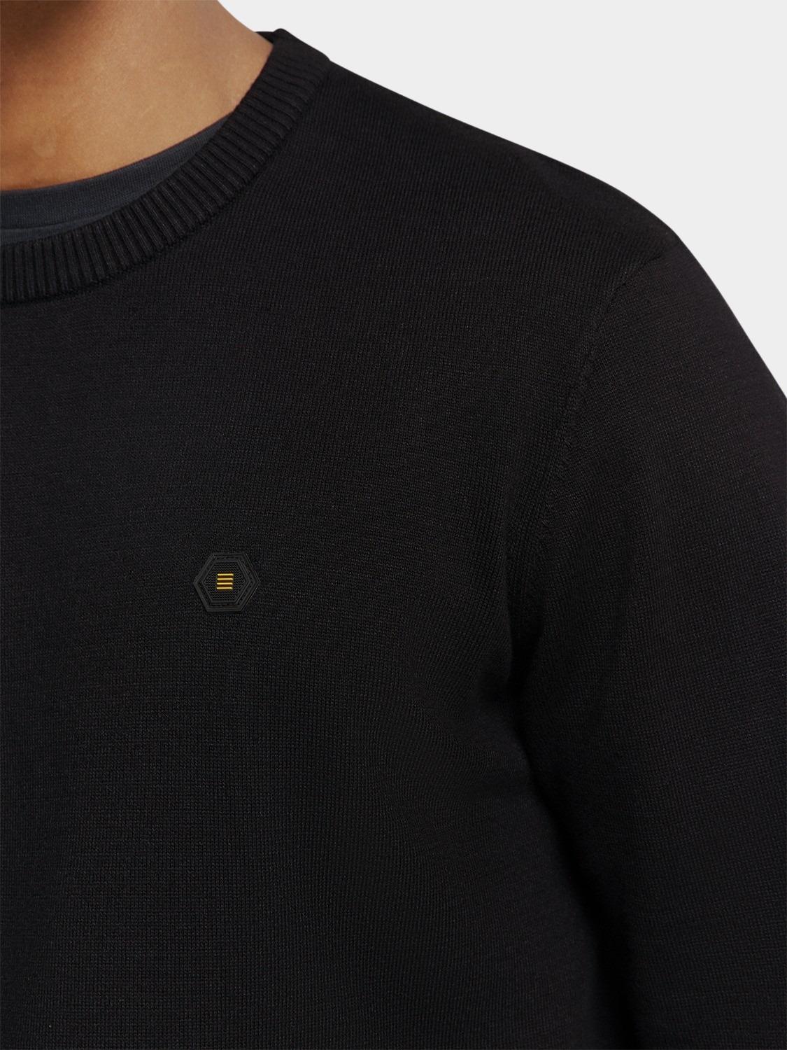 No Excess Pullover Zwart Pullover Crewneck 2 Coloured N2180/020