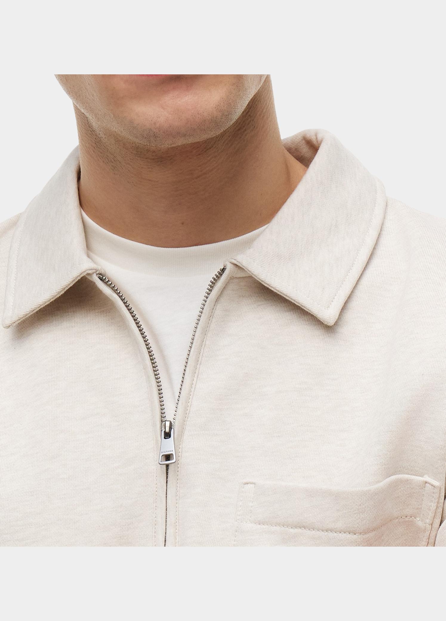 Tommy Hilfiger Half Zip Beige ESSENTIAL TERRY POCKET 1/4 ZIP MW0MW43213/HGF