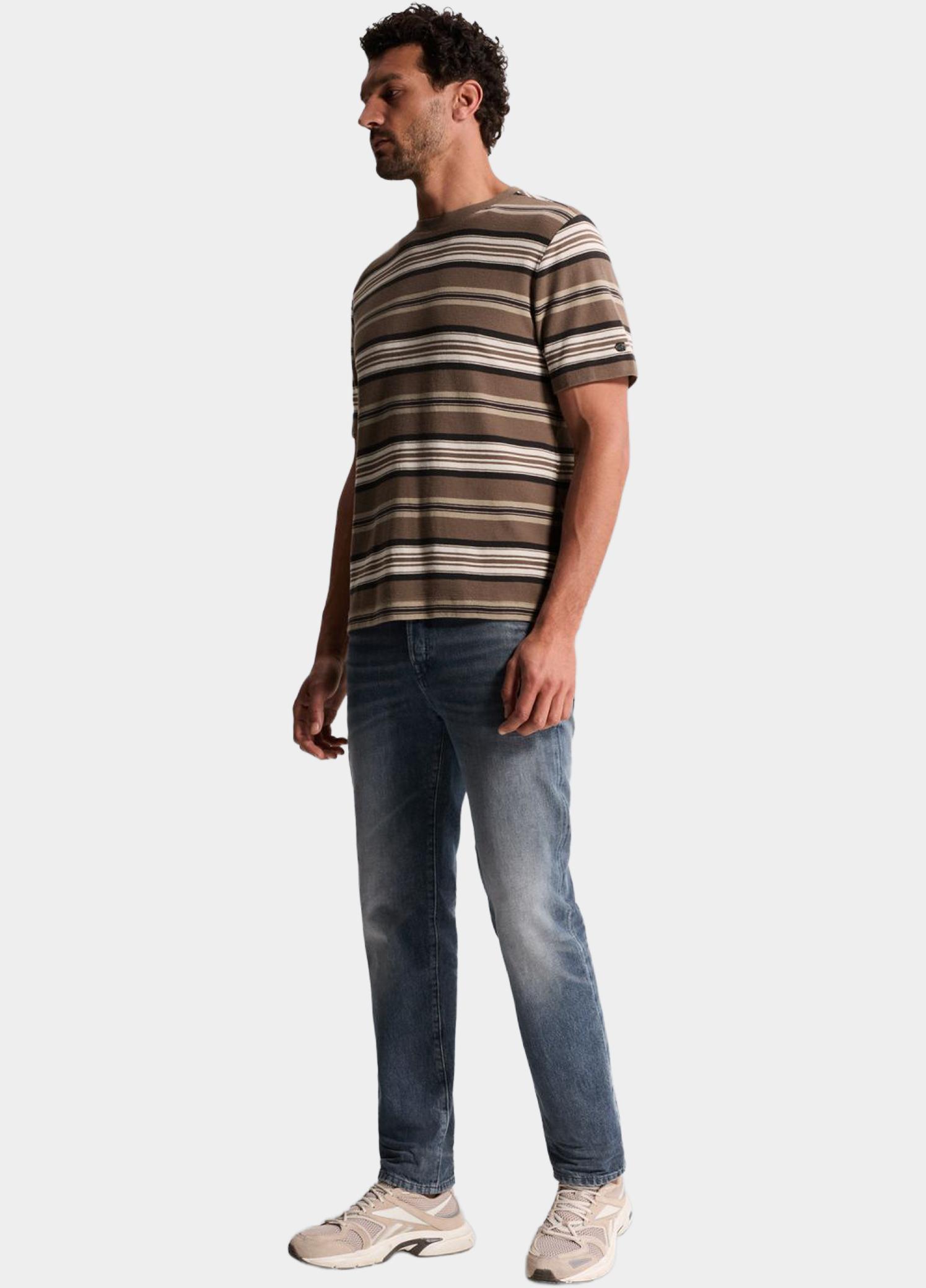 Cast Iron T-shirt heren Bruin Short sleeve r-neck regular f CTSS2609583/8026
