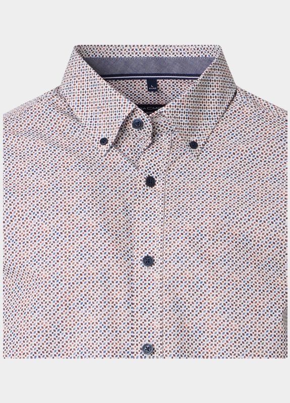 Casamoda Casual hemd lange mouw Bruin B.D. Casual Fit 454486400/200
