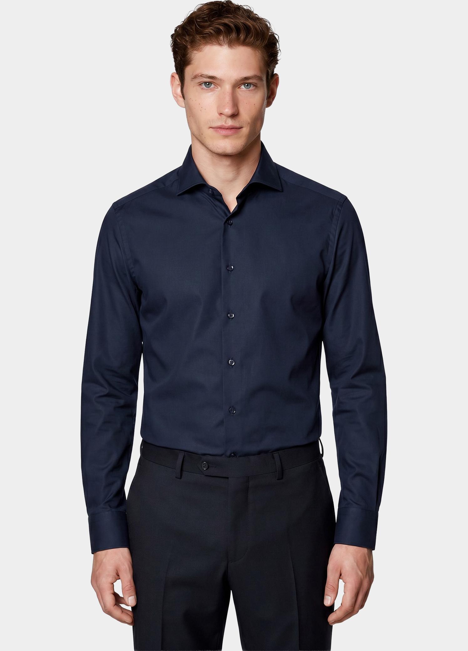 Ledub Business hemd lange mouw Blauw LE24304 MFN5 0323516/190-000-000