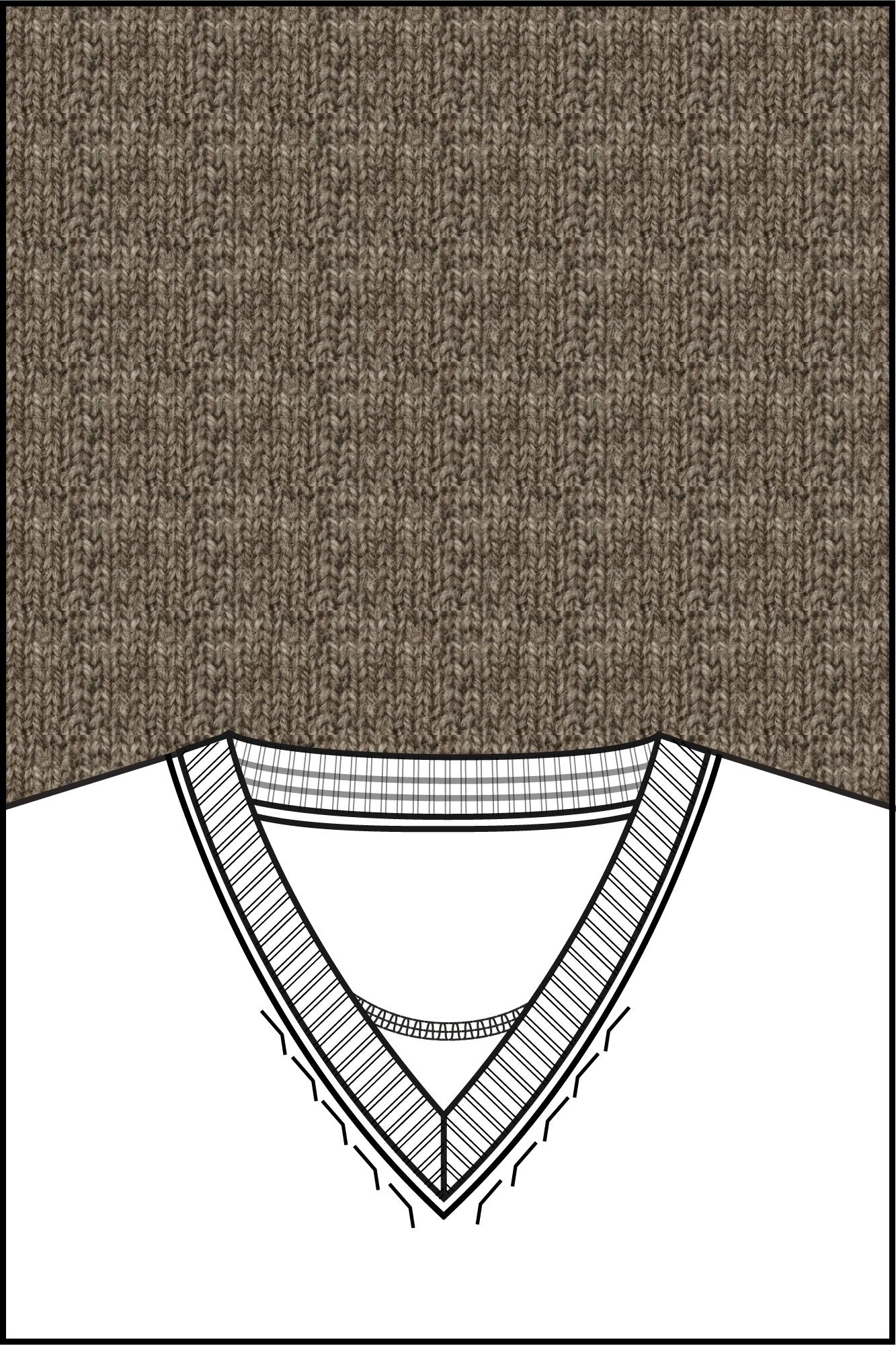 Baileys Pullover Bruin V-Neck Pullover  12gg single 520071/865