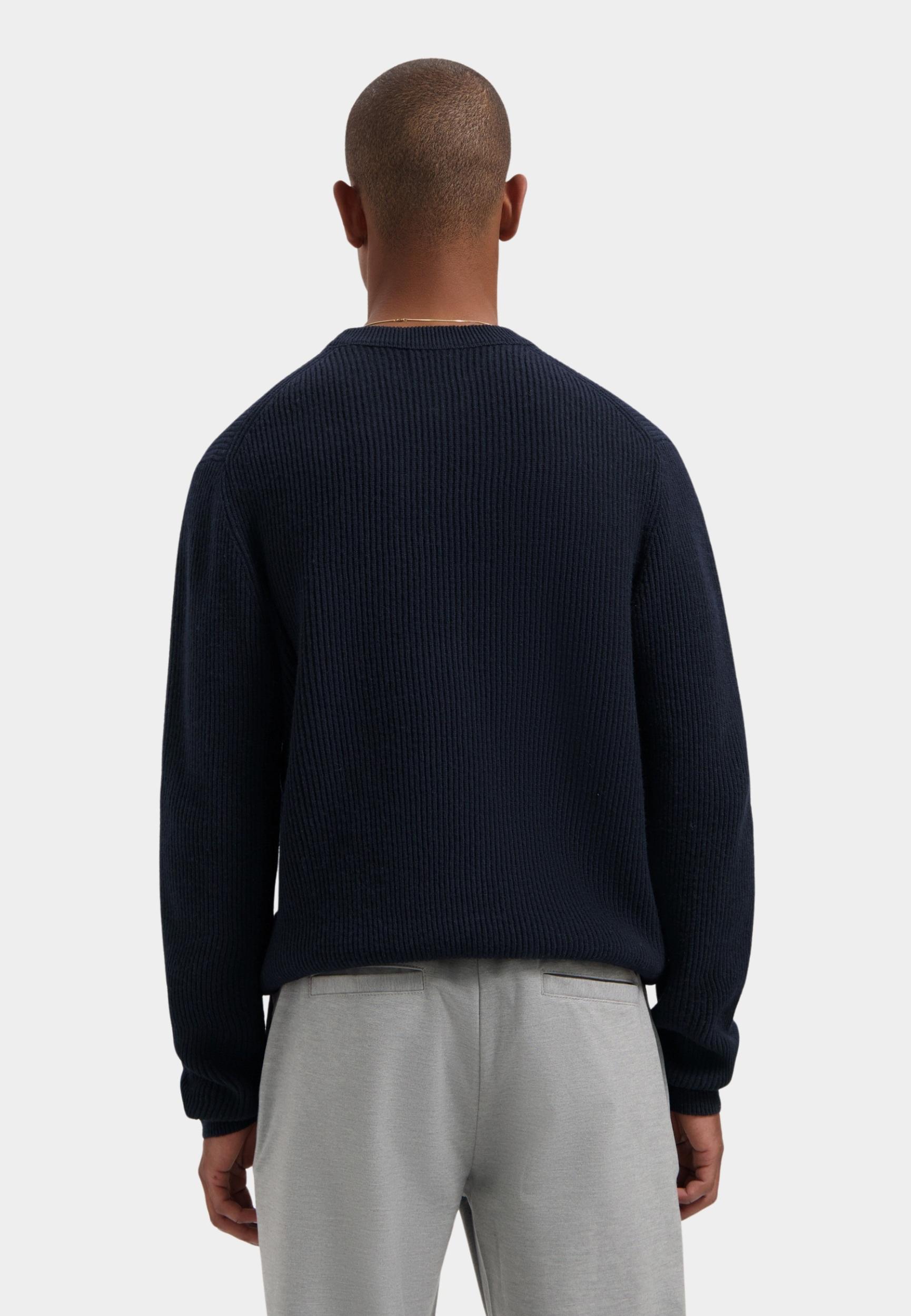 Dstrezzed Pullover Blauw DS_Stef rib Crewneck 405951/649
