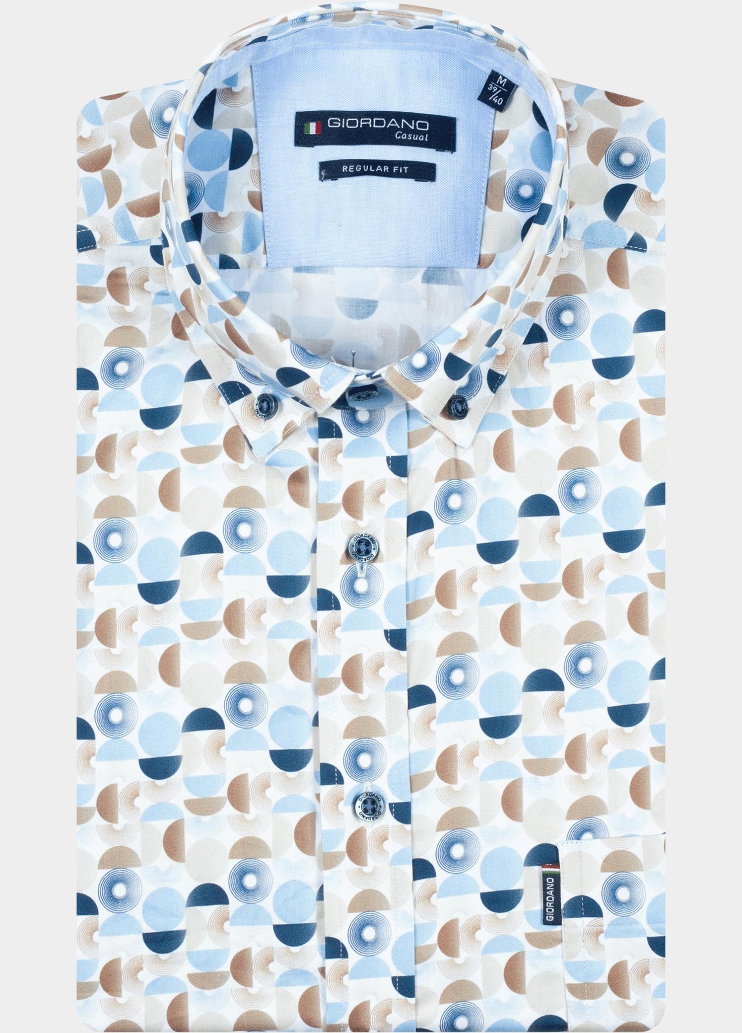 Giordano Overhemd heren Blauw Ivy Long Sleeve Button Down S 617038/60