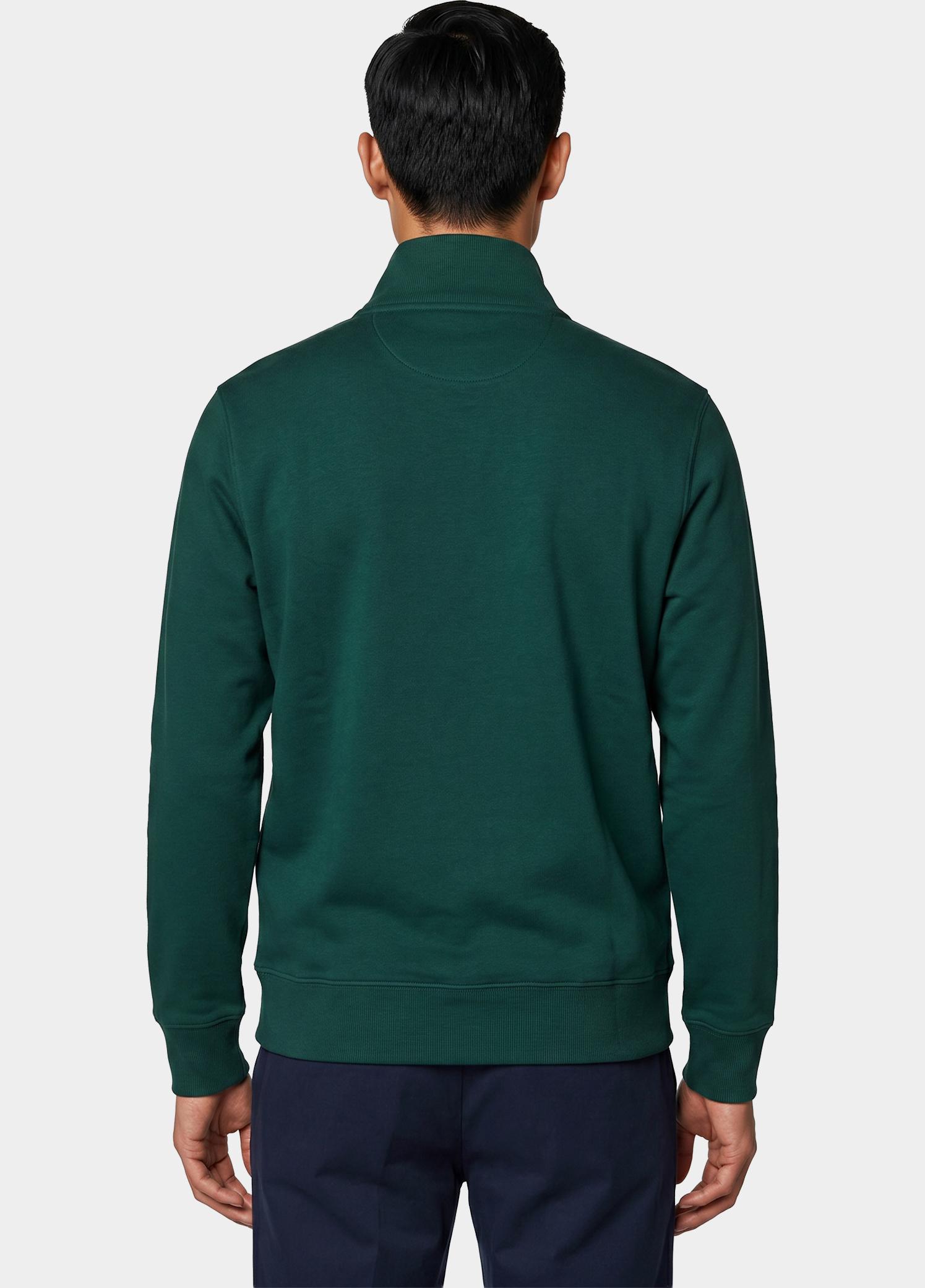 Gant half zip sweater heren Groen Shield sweatshirt met korte r 2008005/373
