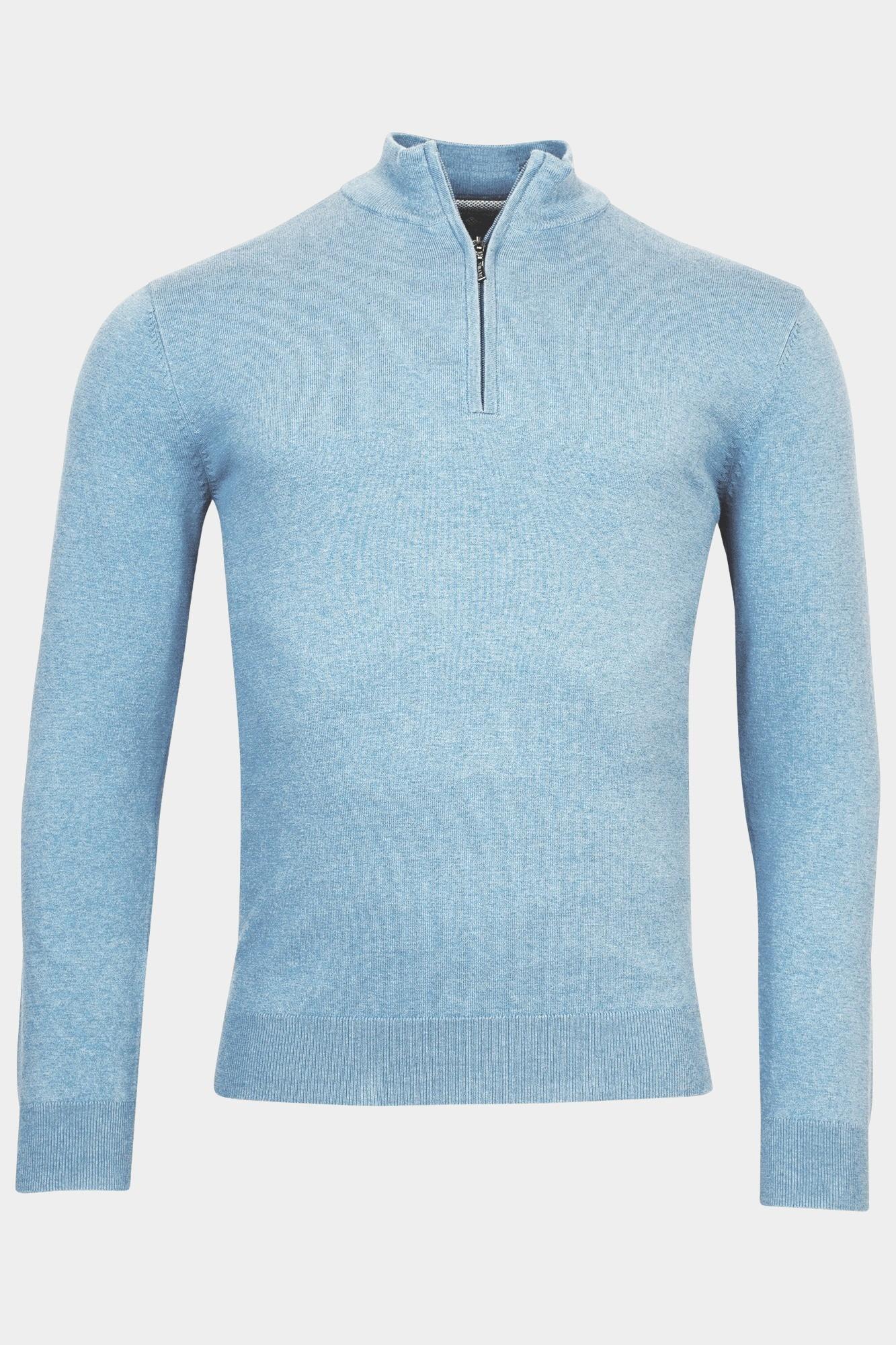 Baileys Half Zip Blauw Pullover 1/2 Zip  12gg single 418400/955