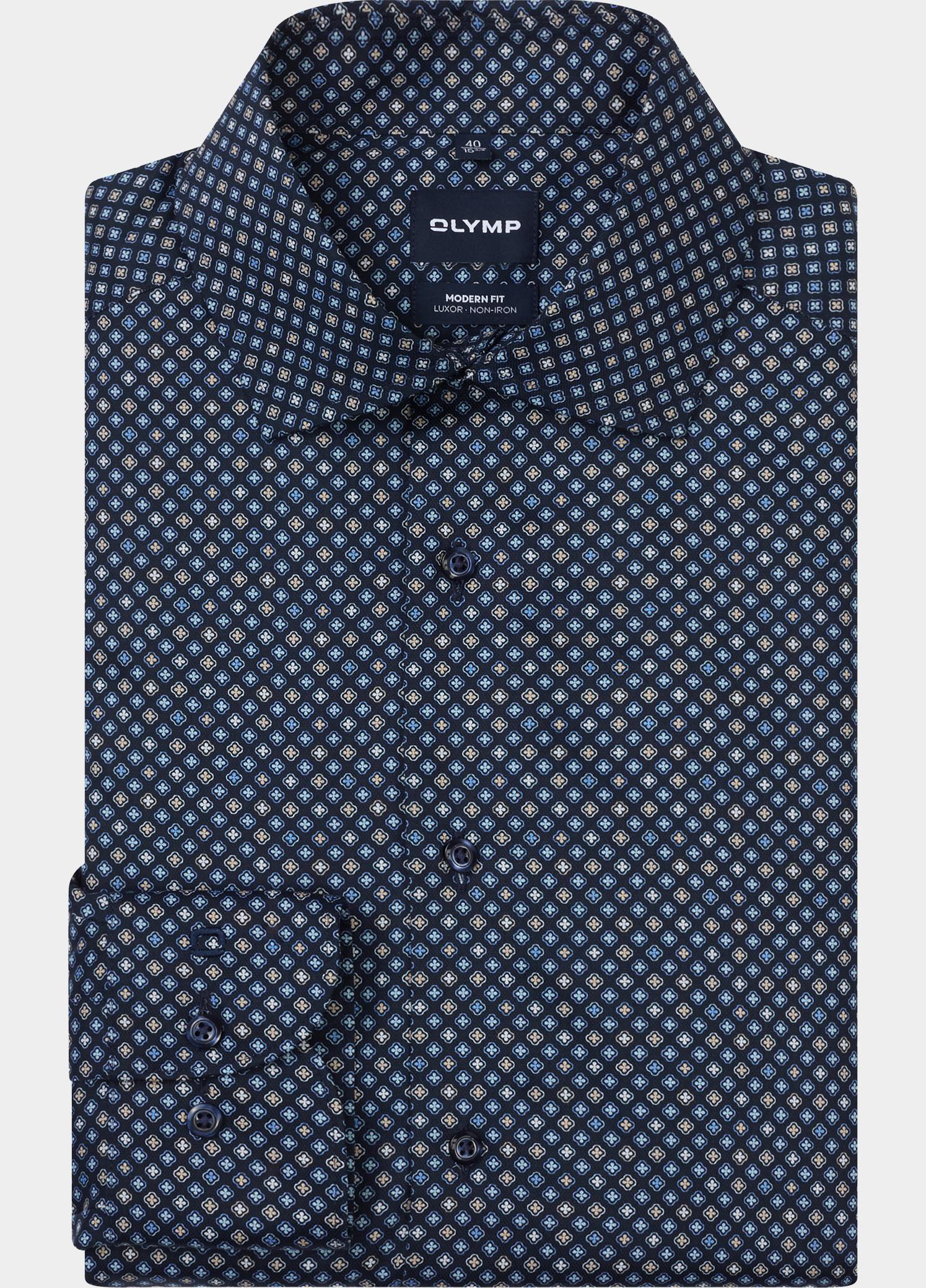 Olymp Zakelijk overhemd heren Blauw Luxor mf D.2132 o.T. 137424/18