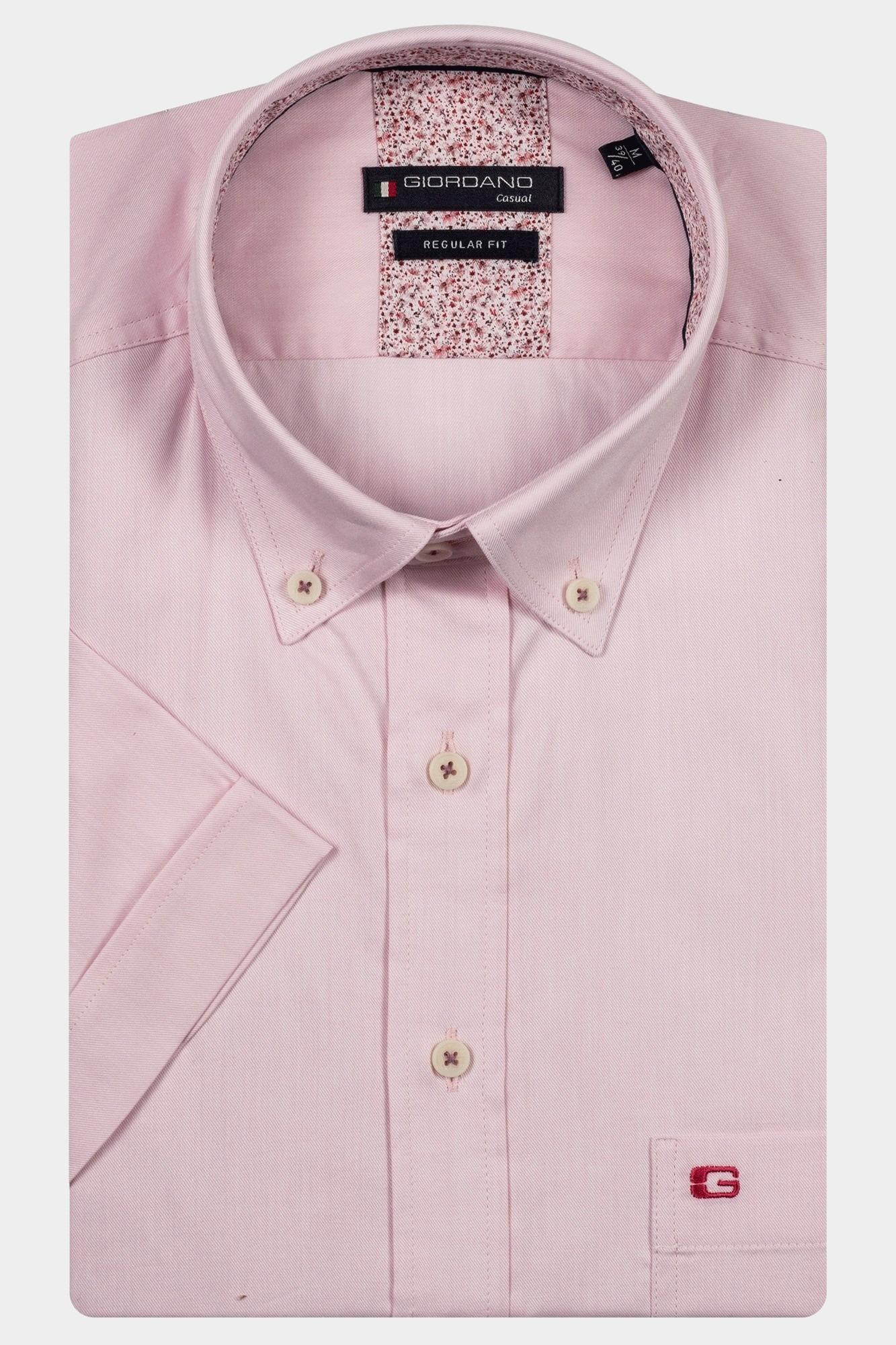 Giordano Casual hemd korte mouw Roze League short sleeve button do 516008/50