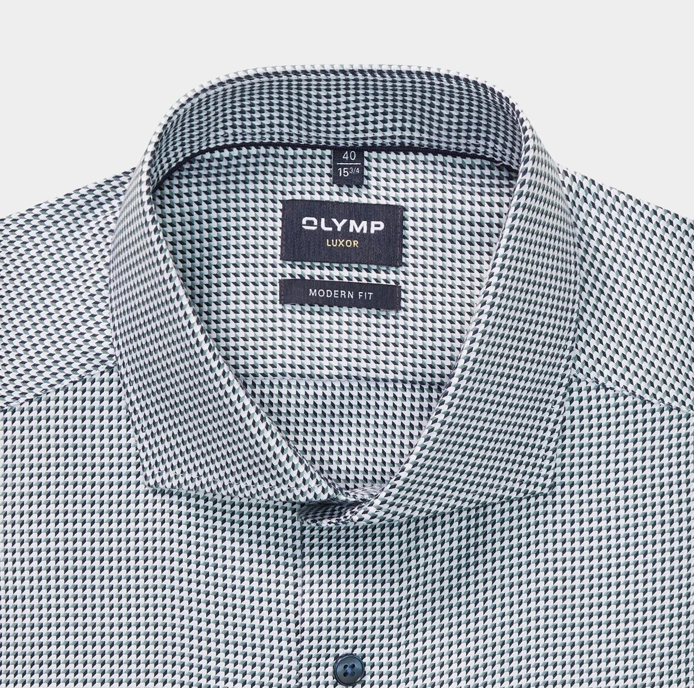 Olymp Business hemd lange mouw Groen 129284-Hemden 129284/45