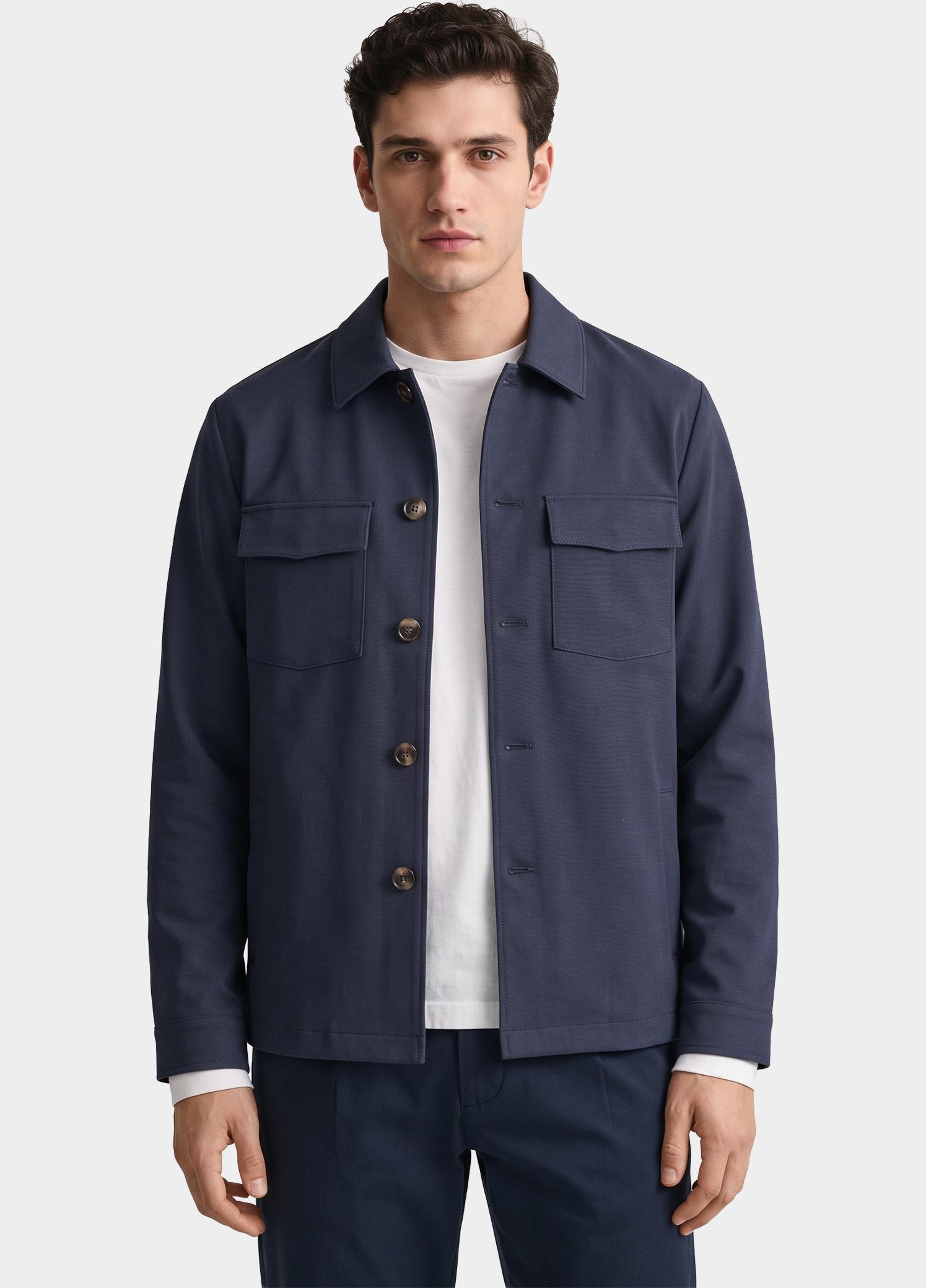 Born With Appetite Overshirt Blauw Matteo Shirtjacket BWA26314MA25/4001