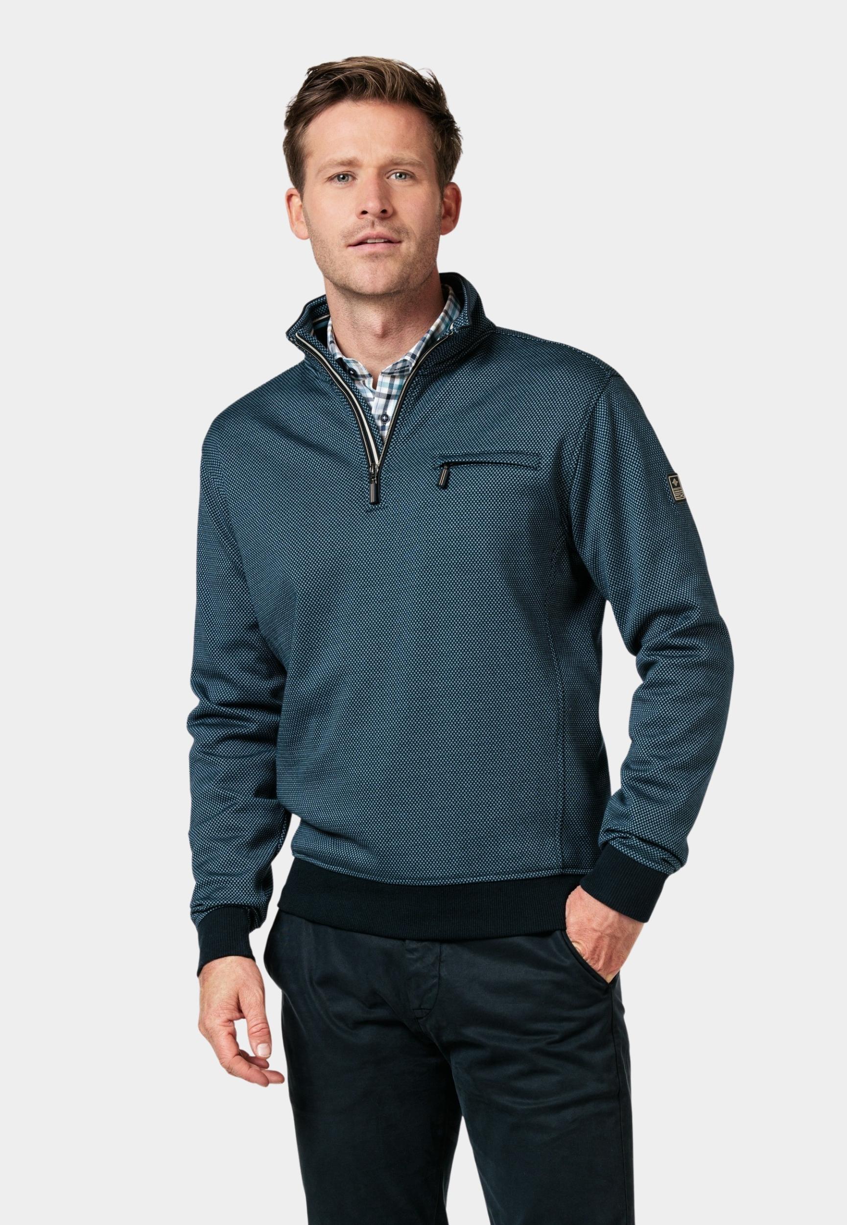 Baileys Half Zip Blauw Sweatshirt 1/2 Zip  2-tone Ja 323188/65