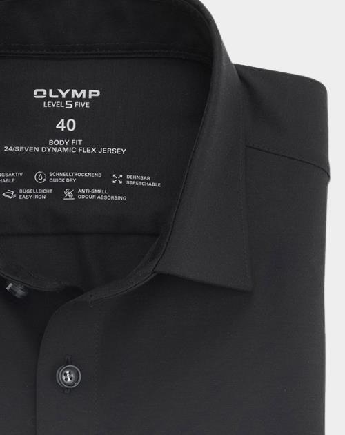 Olymp Business hemd lange mouw Zwart Level Five 24/Seven 200869/68