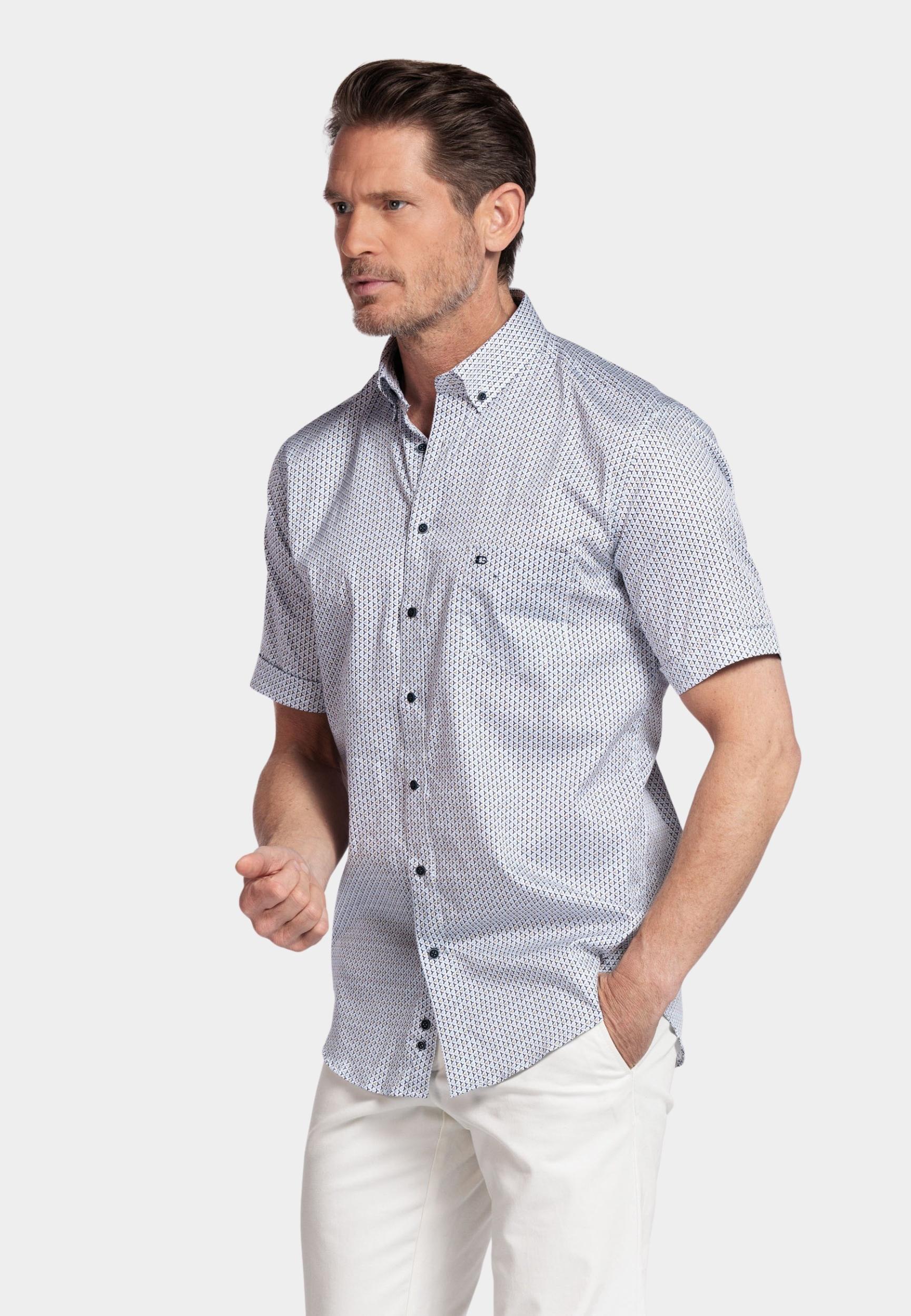 Giordano Casual hemd korte mouw Blauw League short sleeve button do 516019/60